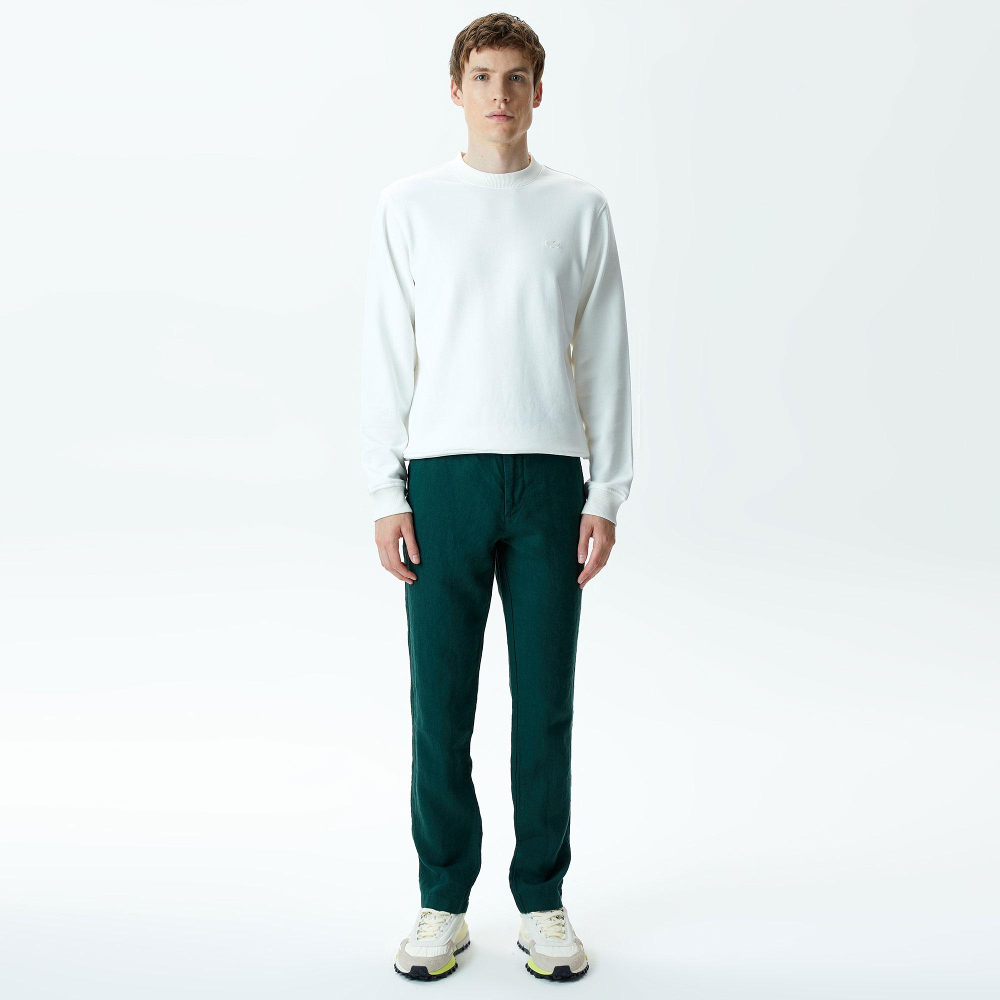 Erkek Slim Fit Chino Yeşil Pantolon