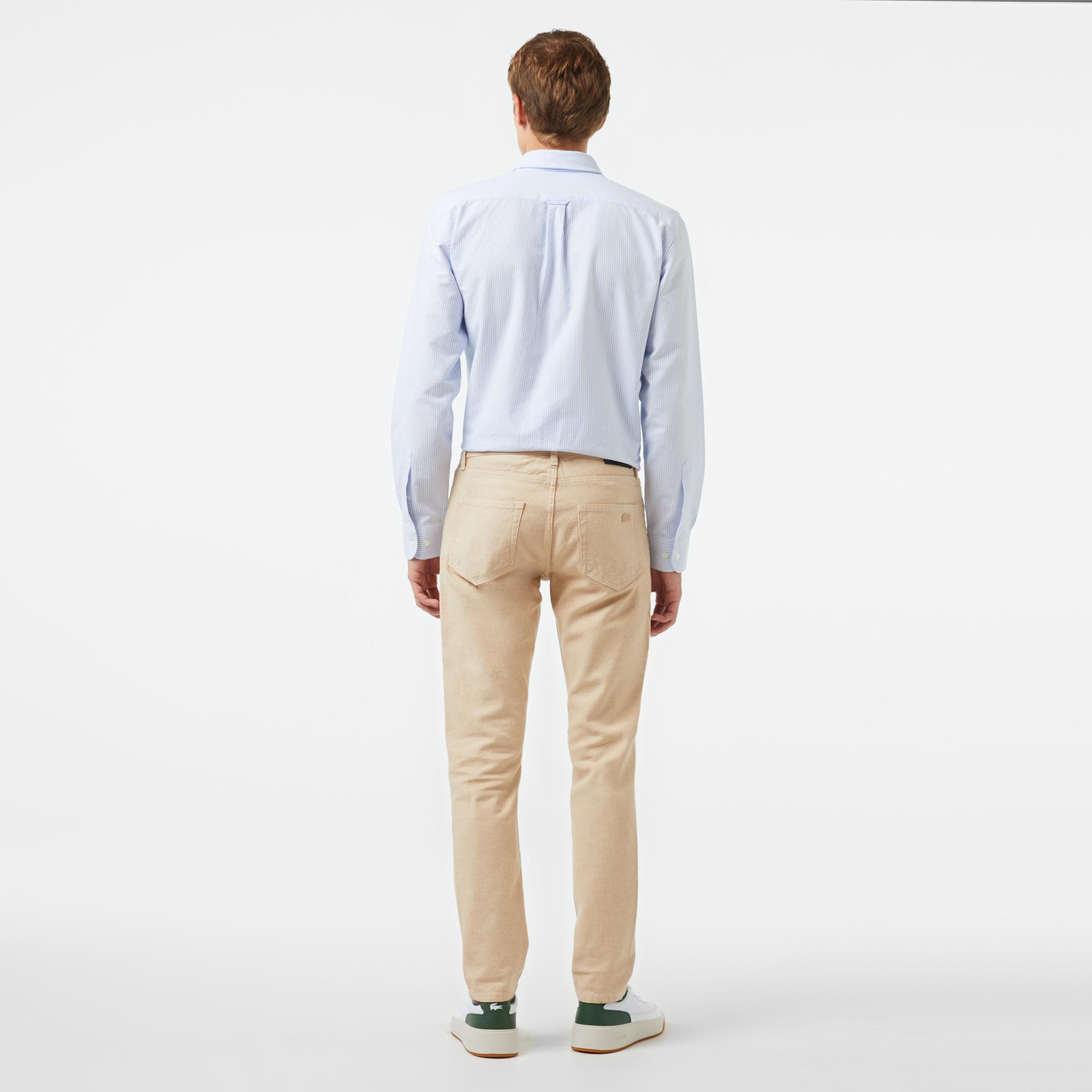 Erkek Slim Fit Chino Bej Pantolon