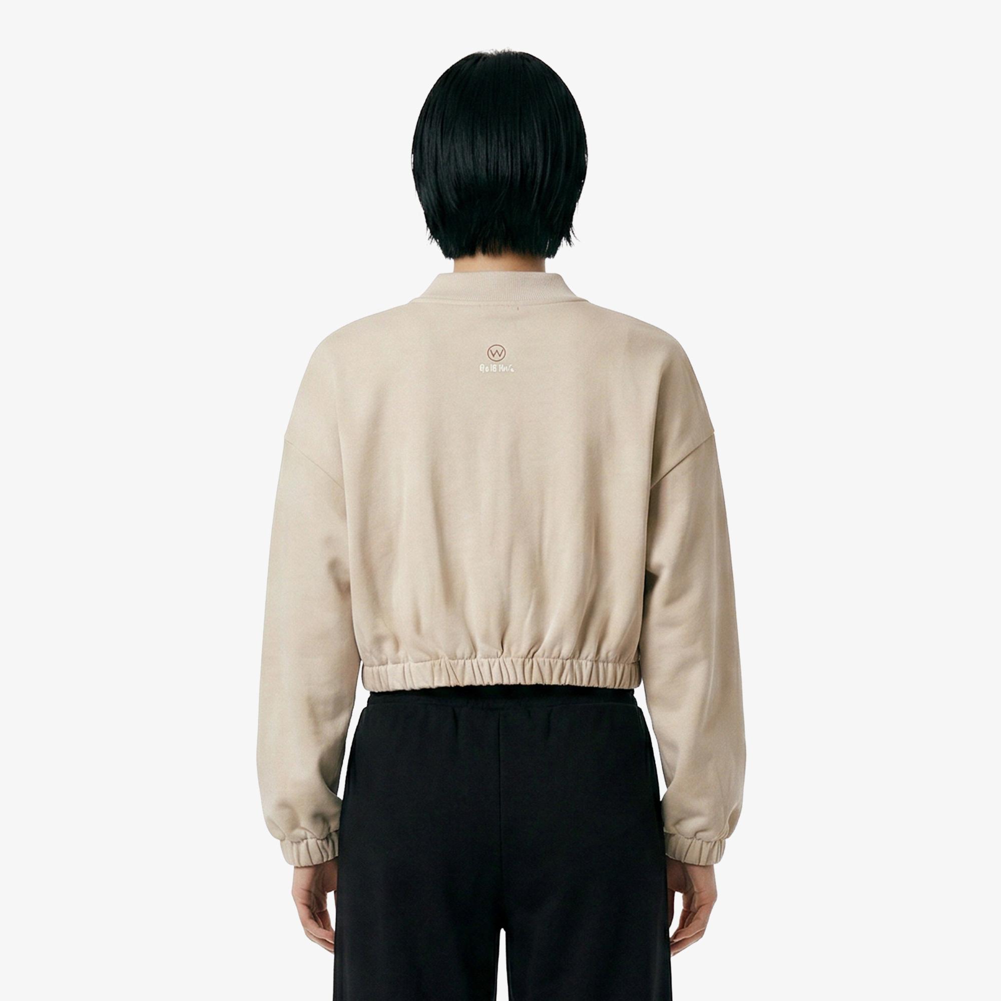UNITED4 Regular Fit Kadın Krem Sweatshirt