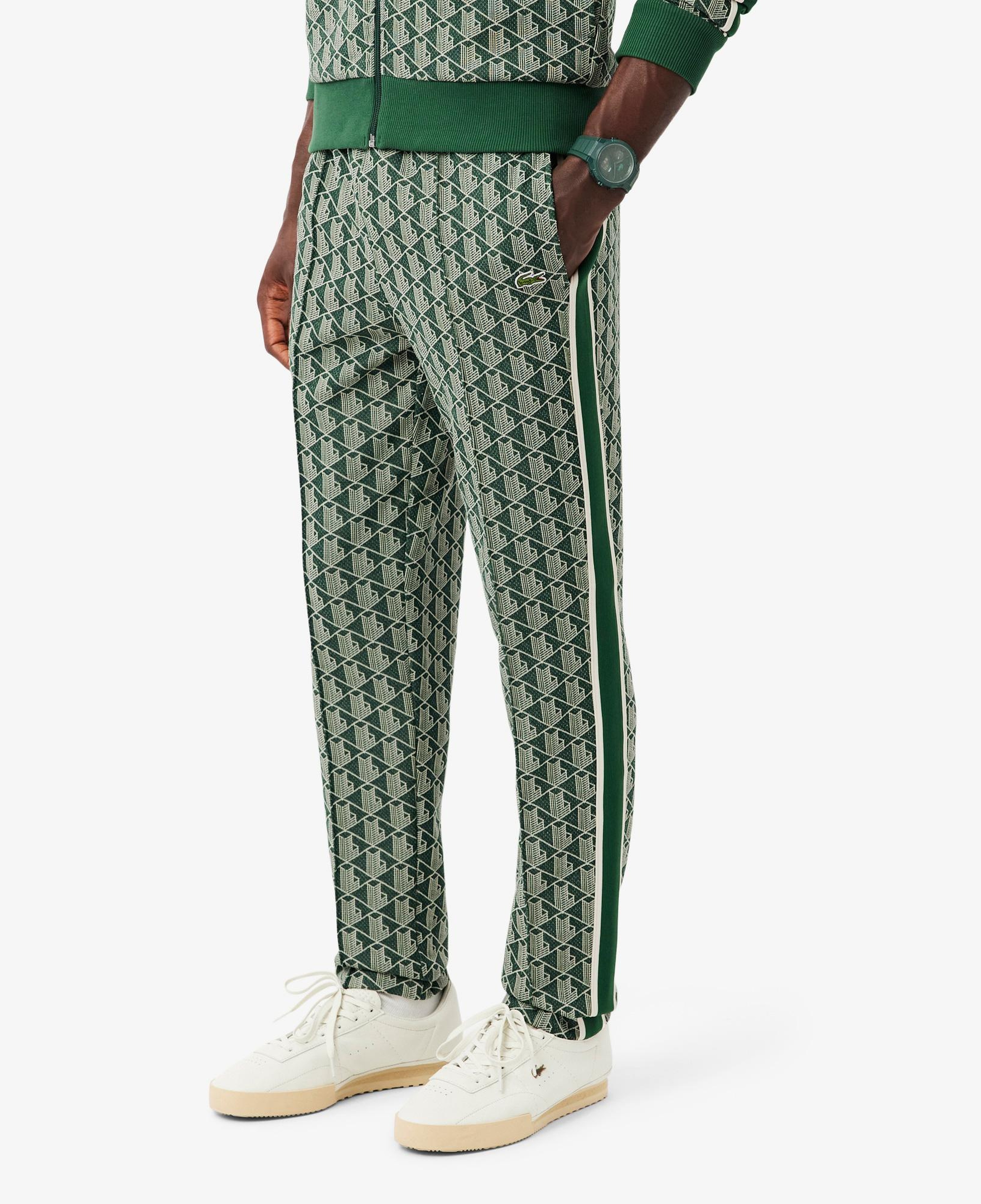 Paris Erkek Regular Fit Monogram Yeşil Eşofman Altı