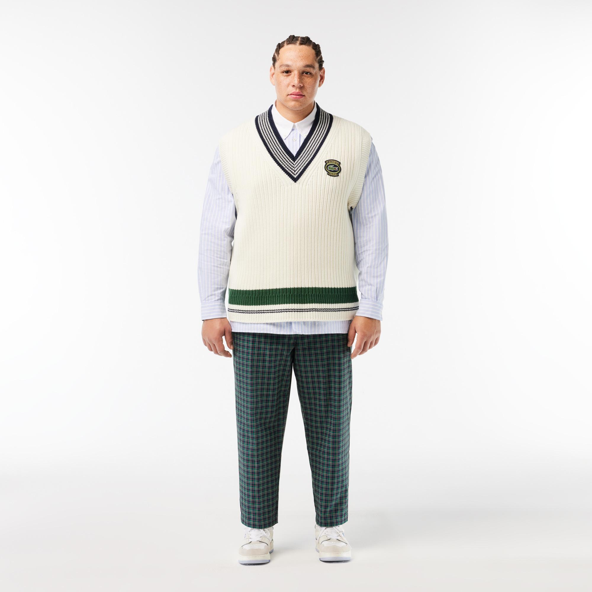 Erkek Straight Fit Chino Renkli Ekose Pantolon
