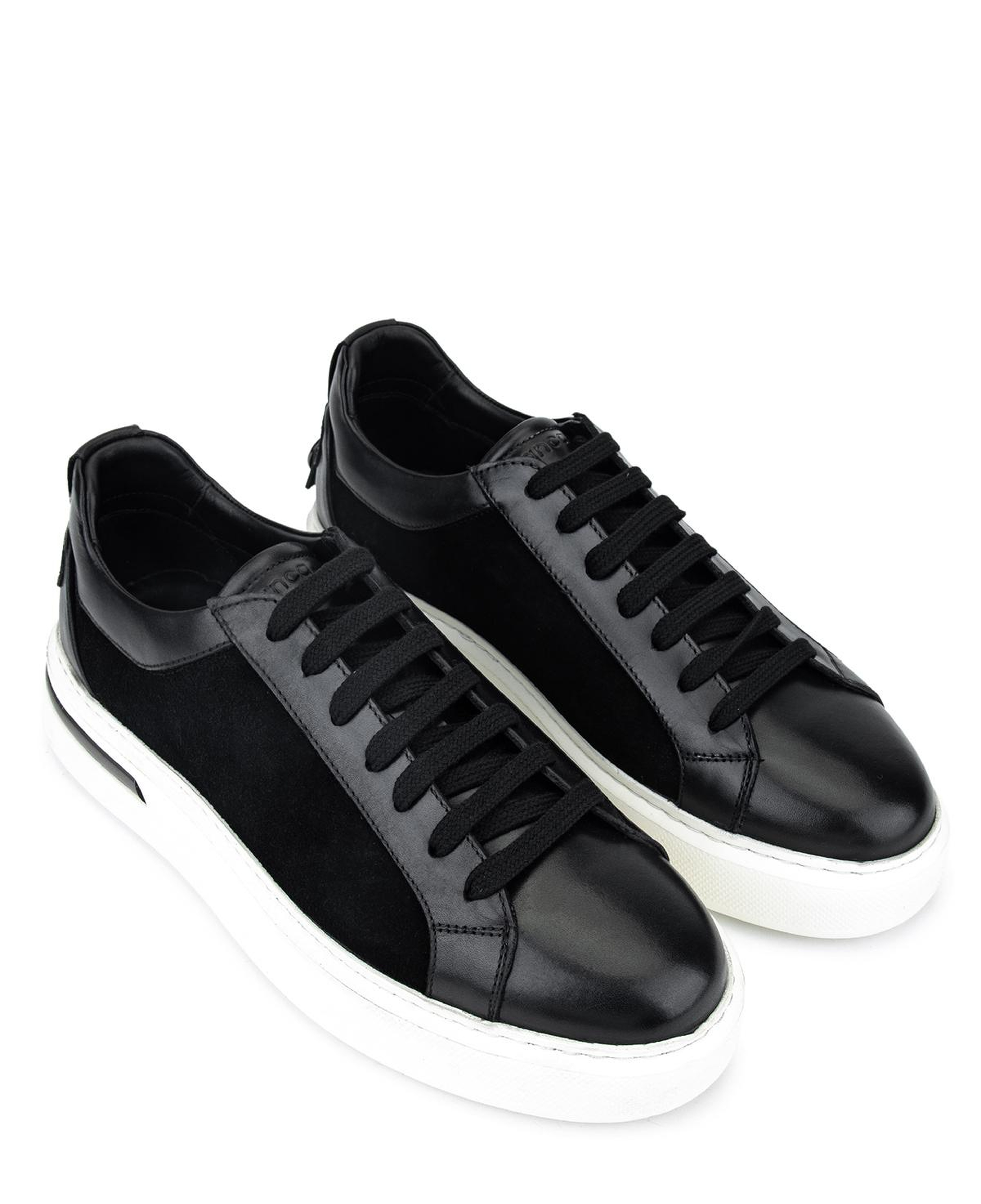 Tamer Tanca Erkek Hakiki Deri Siyah Süet Sneakers & Spor Ayakkabı
