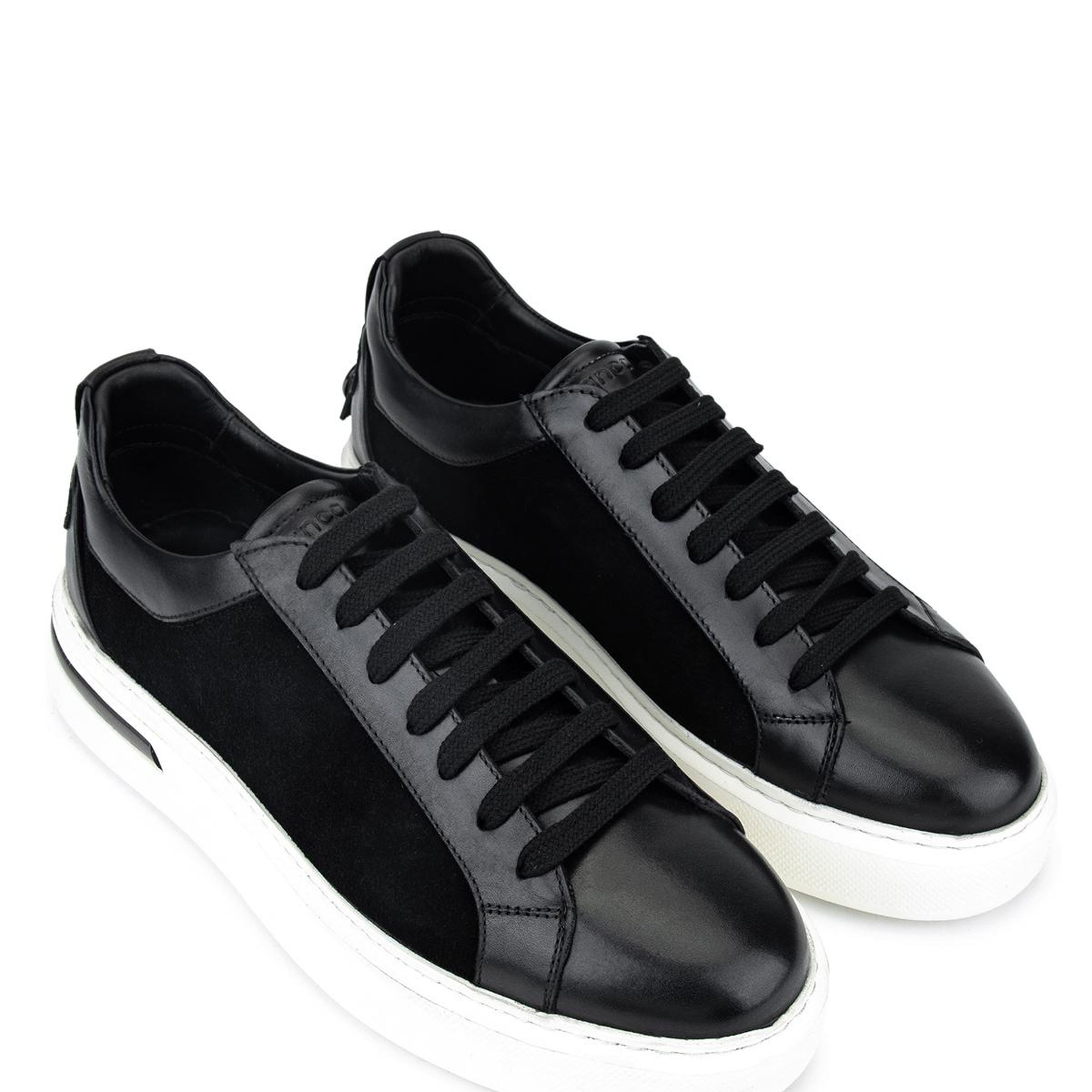 Tamer Tanca Erkek Hakiki Deri Siyah Süet Sneakers & Spor Ayakkabı