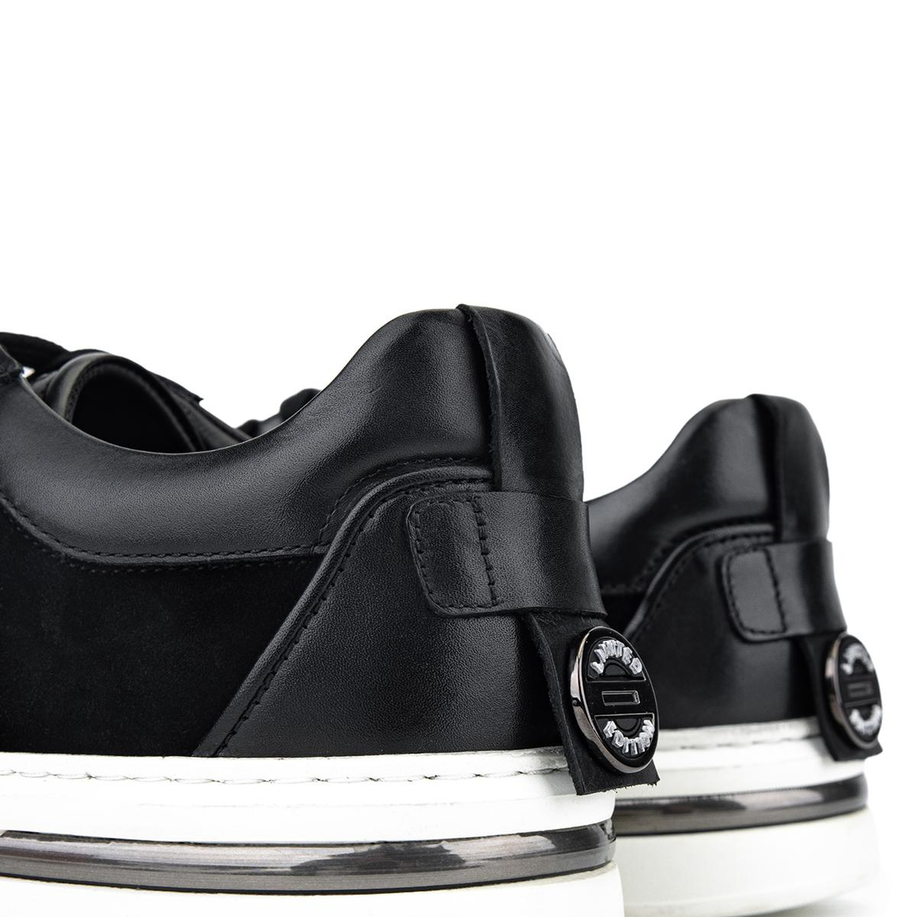 Tamer Tanca Erkek Hakiki Deri Siyah Süet Sneakers & Spor Ayakkabı