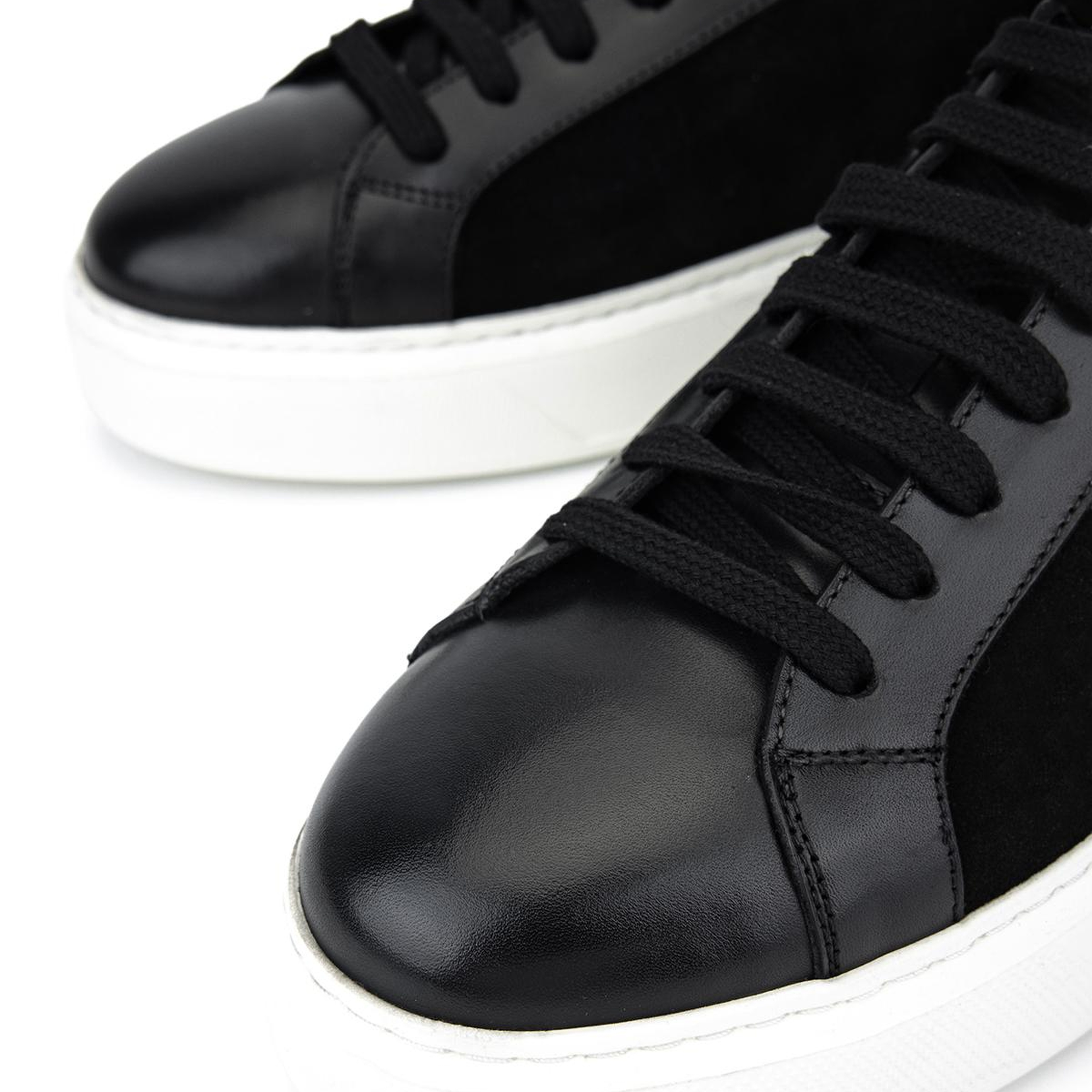 Tamer Tanca Erkek Hakiki Deri Siyah Süet Sneakers & Spor Ayakkabı