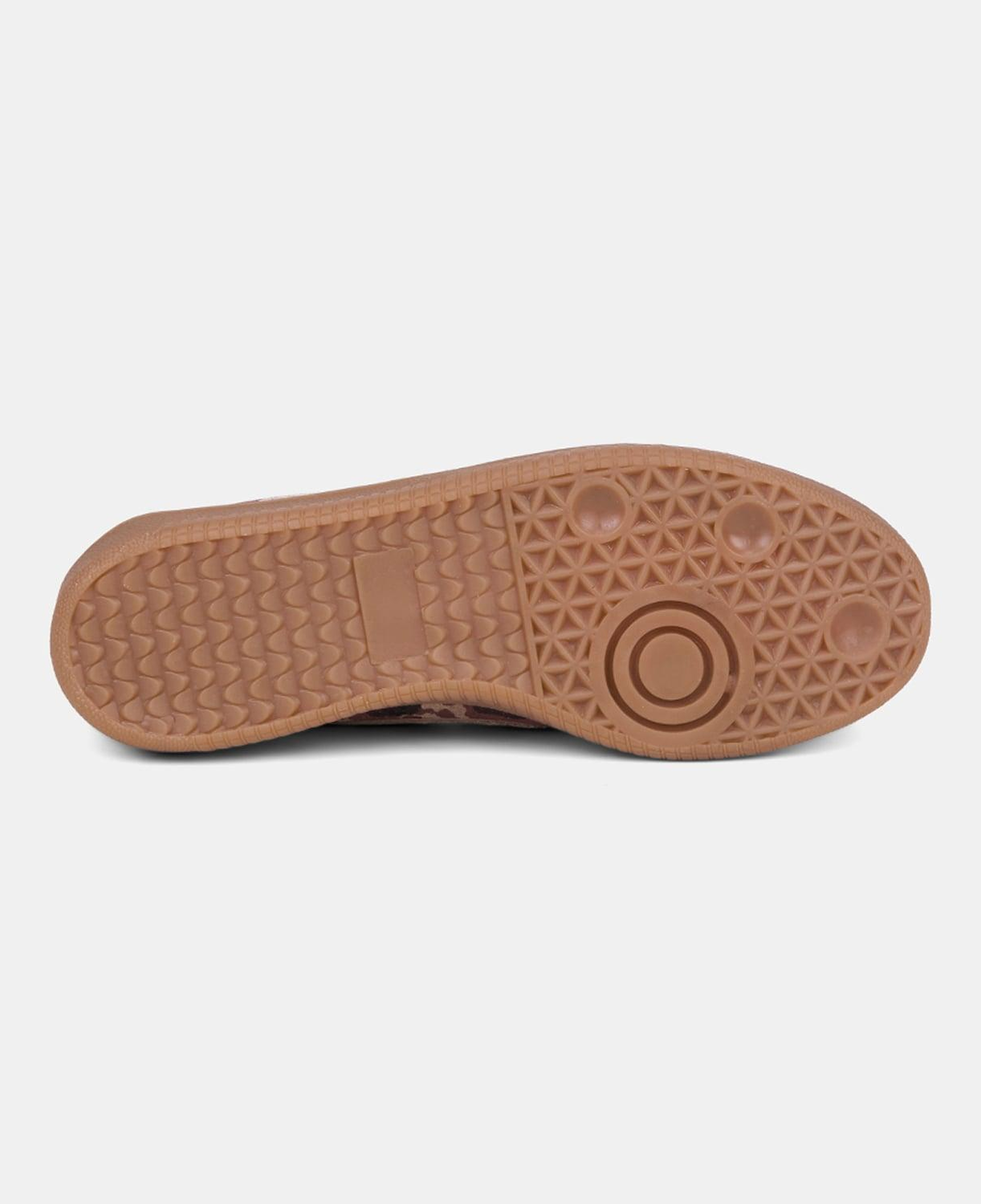 Kadın Bej Bağcıklı Renkli Baskı Detaylı Süet Loafer
