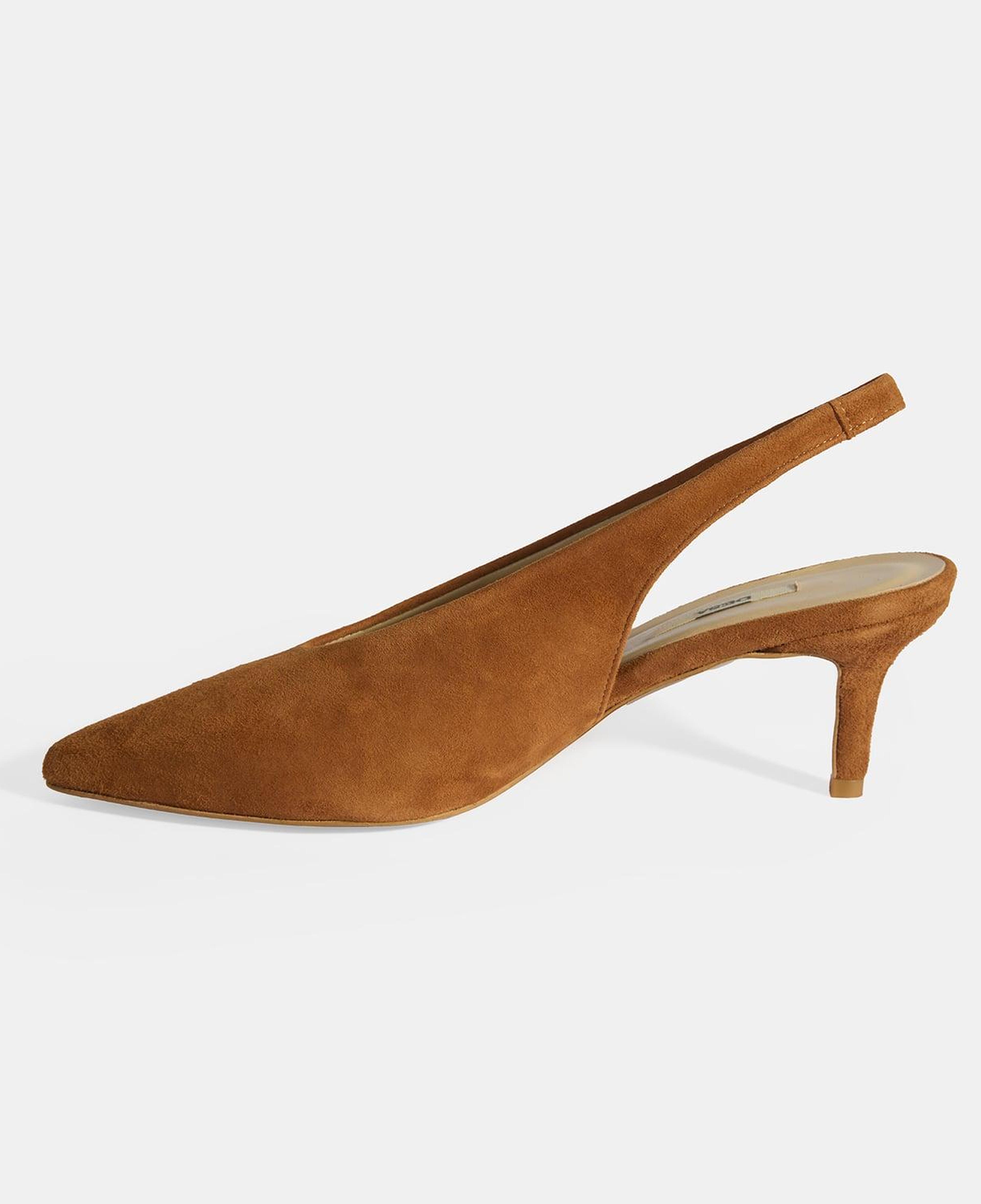 Taba Kadın Süet Slingback Topuklu Ayakkabı