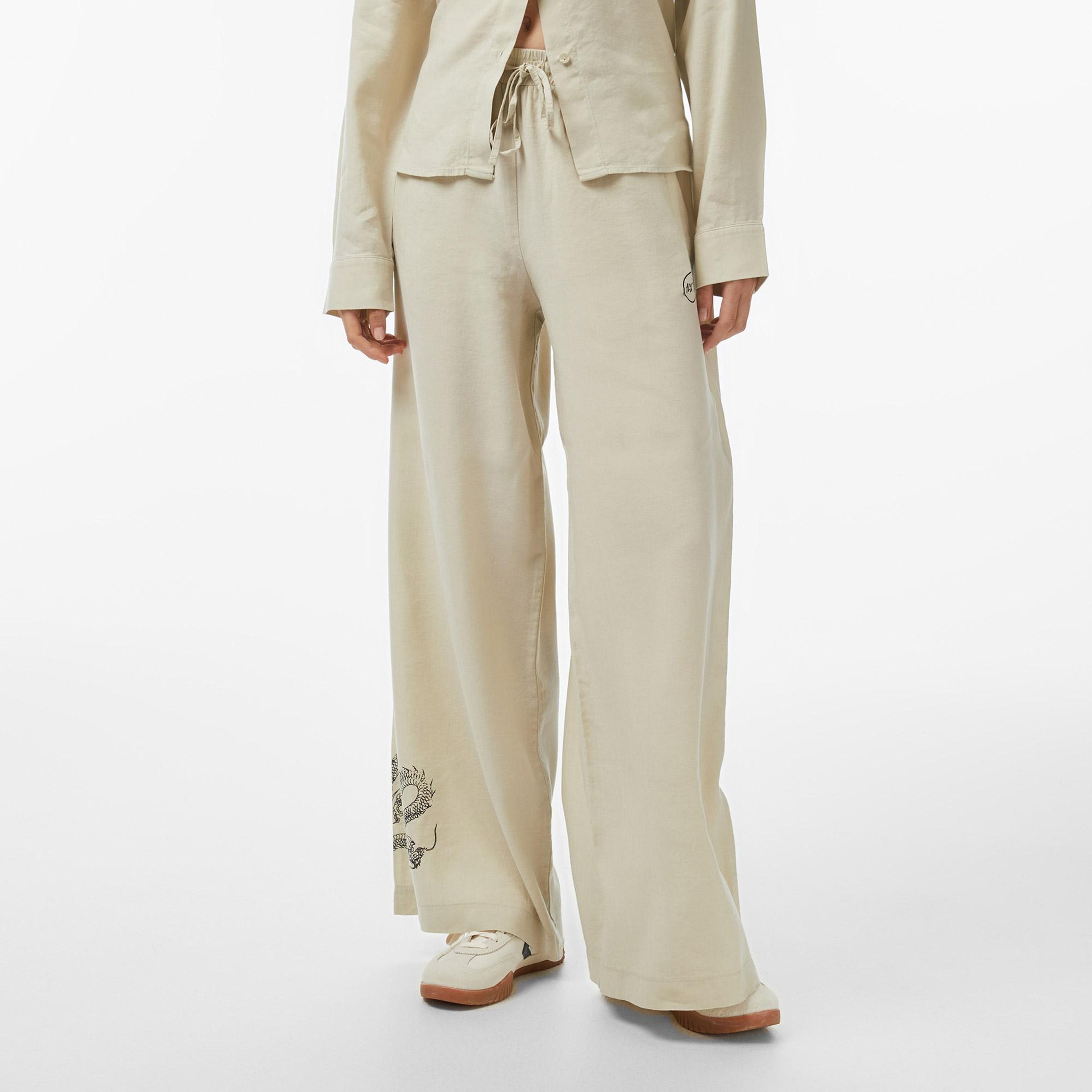 UNITED4 Regular Fit Kadın Krem Pantolon