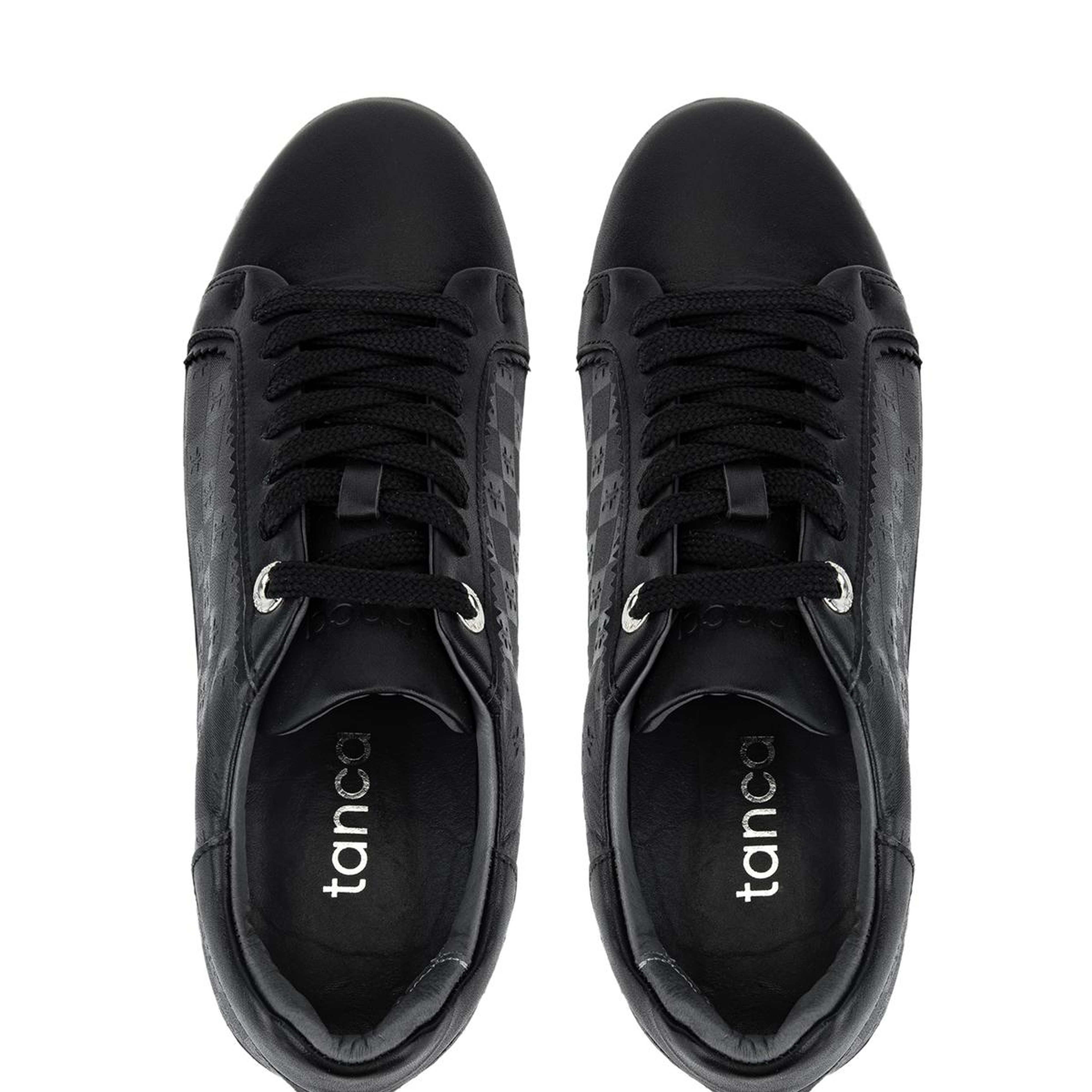 Tamer Tanca Kadın Hakiki Deri Siyah Sneakers & Spor Ayakkabı