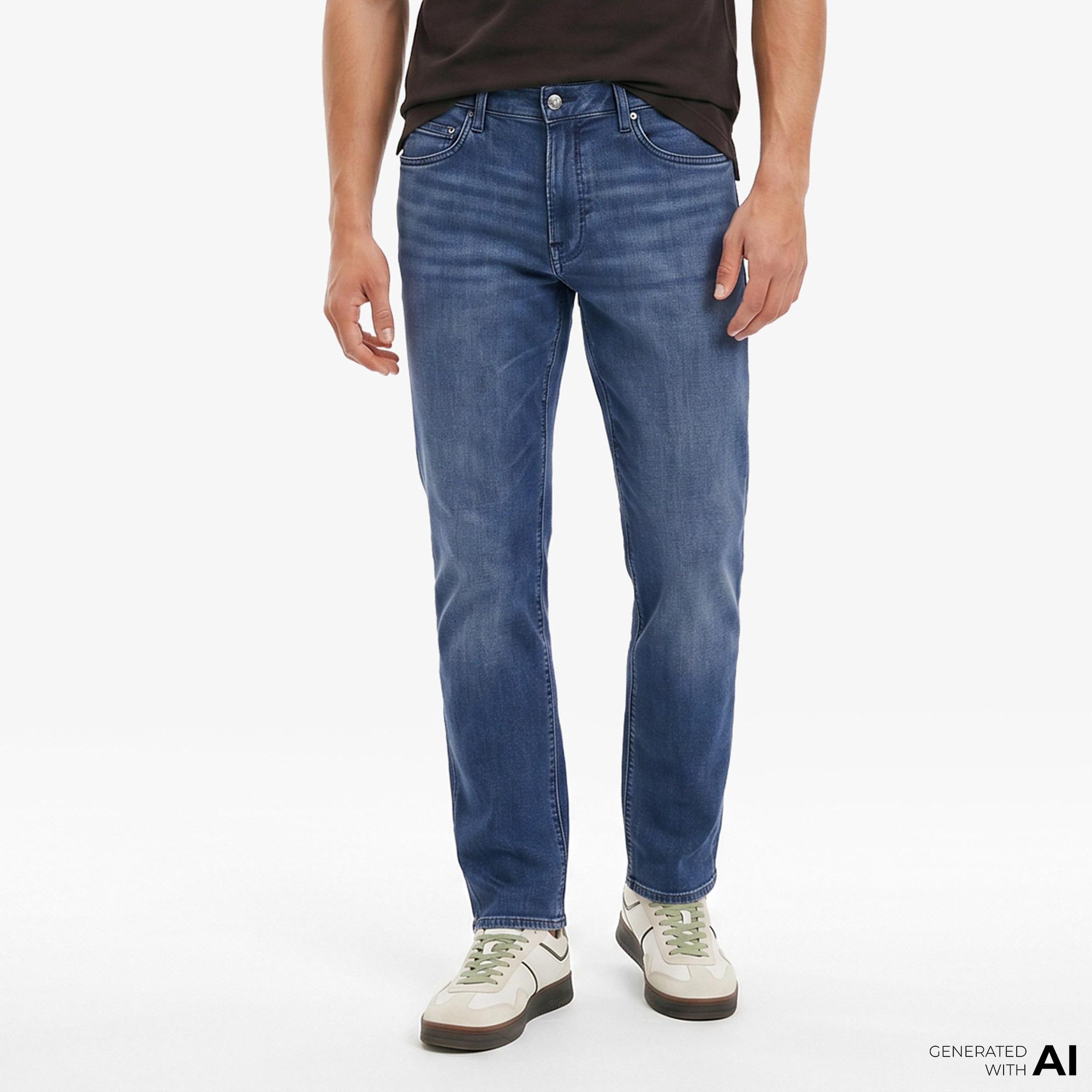 Tommy Hilfiger Denim Erkek Mavi Jean