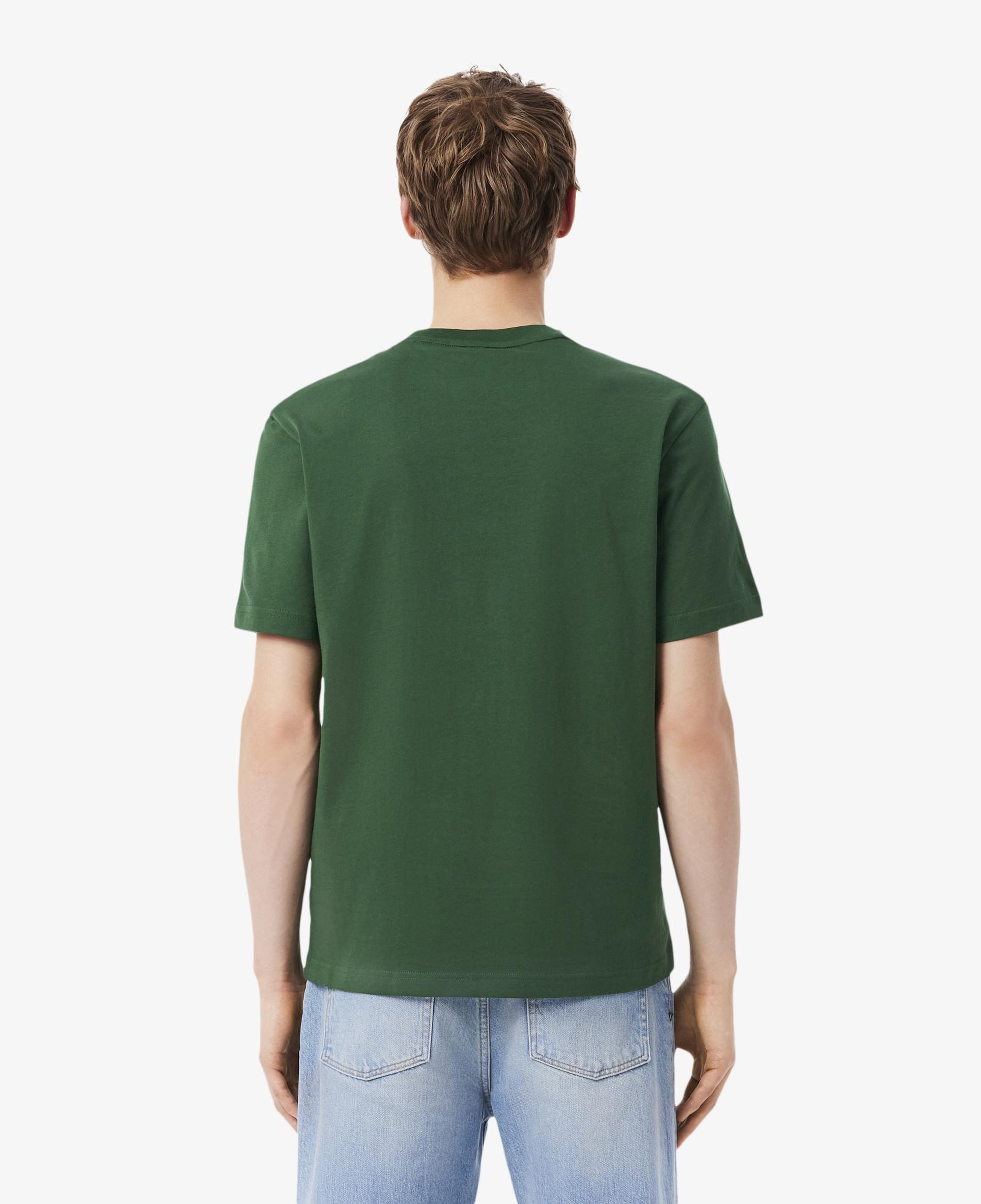 Erkek Classic Fit Bisiklet Yaka Koyu Yeşil T-Shirt