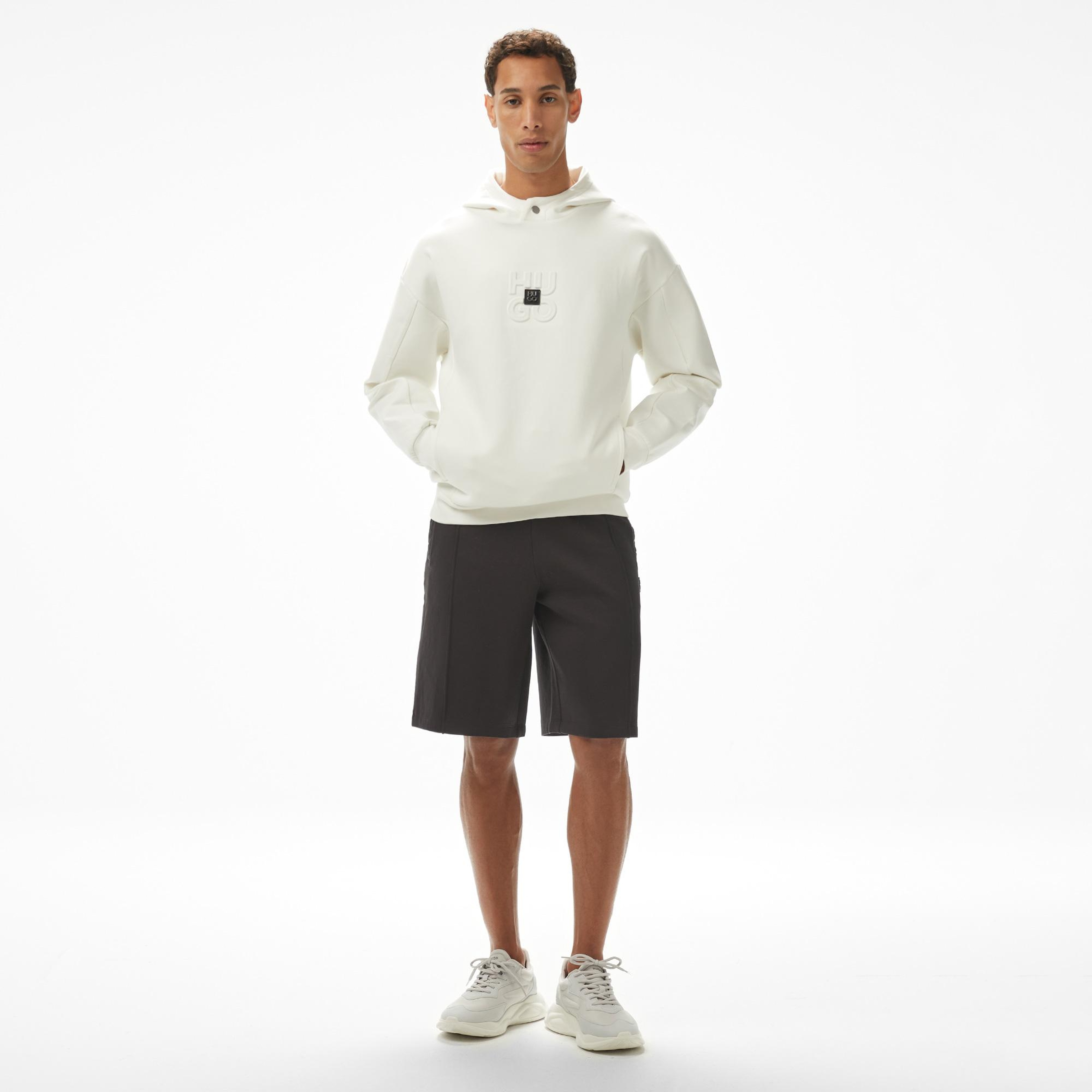 Hugo Debostaco Erkek Krem Rengi Hoodie