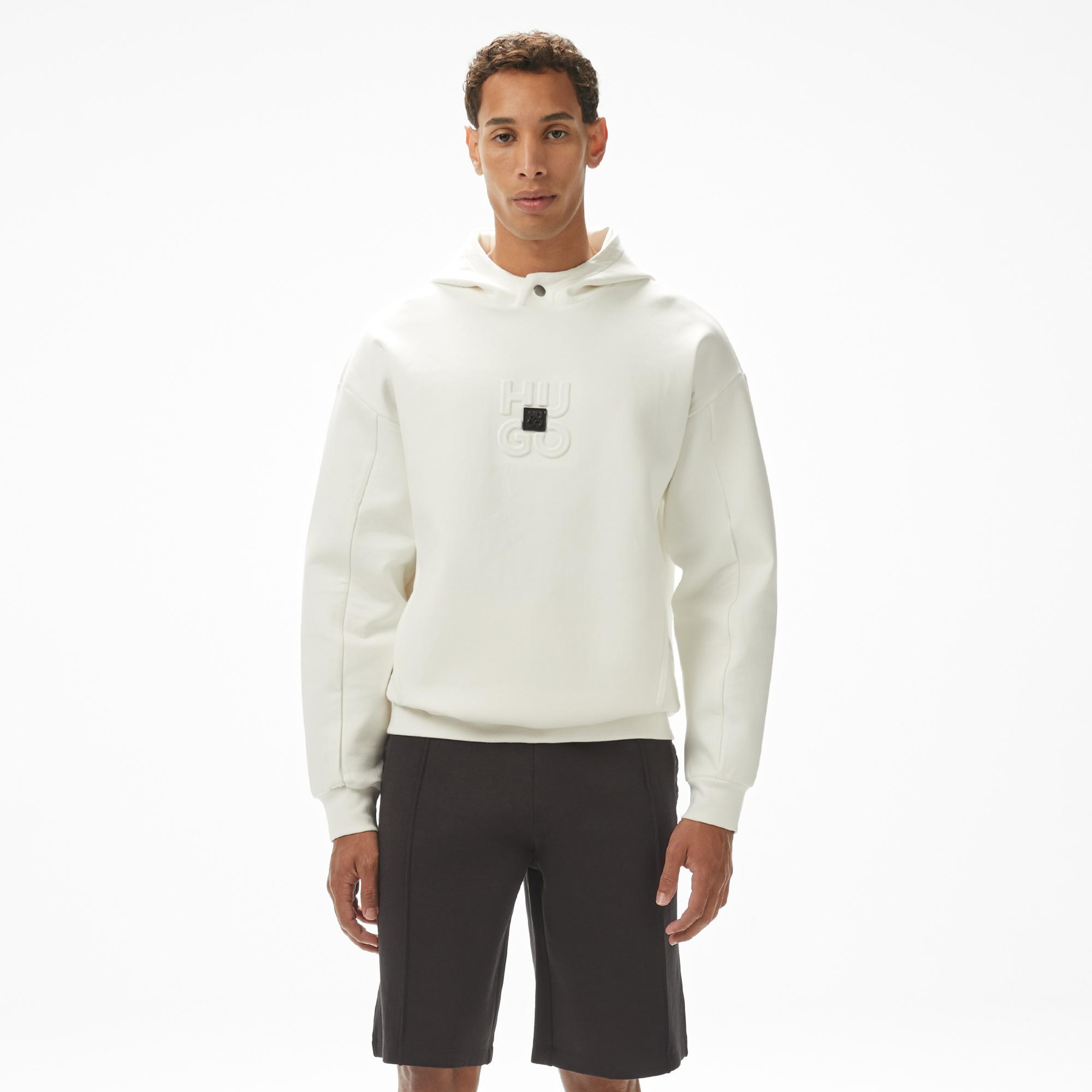 Hugo Debostaco Erkek Krem Rengi Hoodie