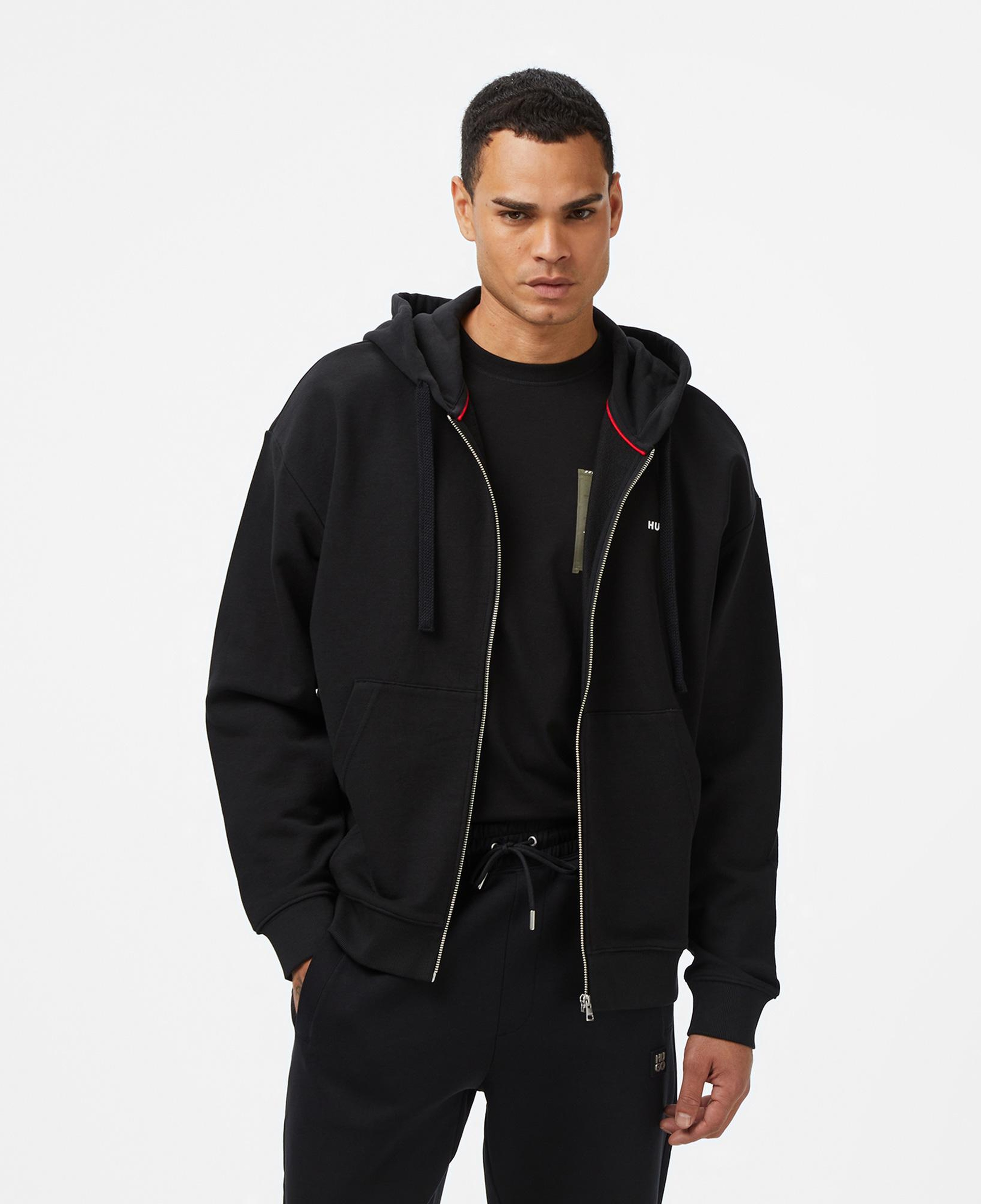 Hugo Dapozip Erkek Siyah Hoodie