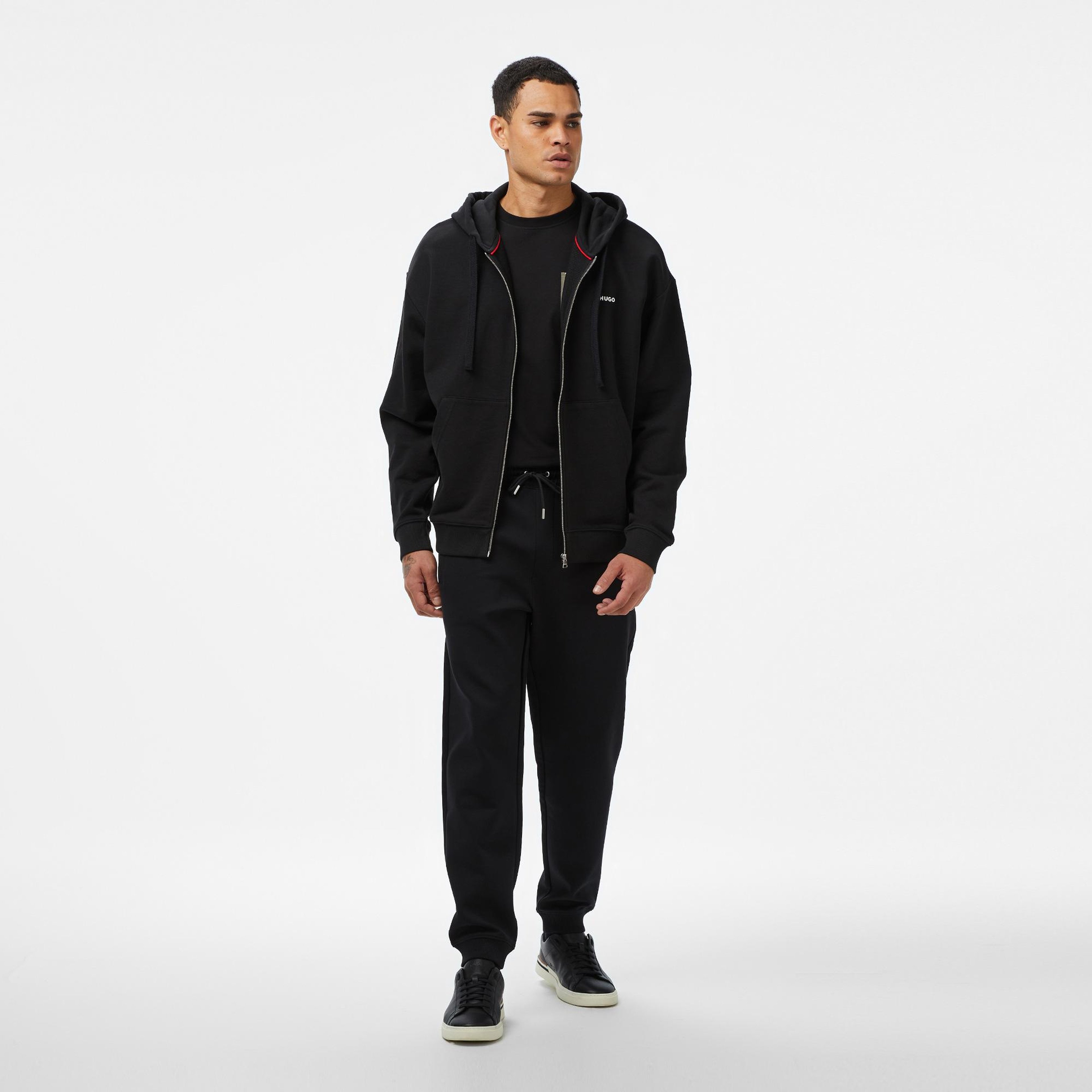 Hugo Dapozip Erkek Siyah Hoodie