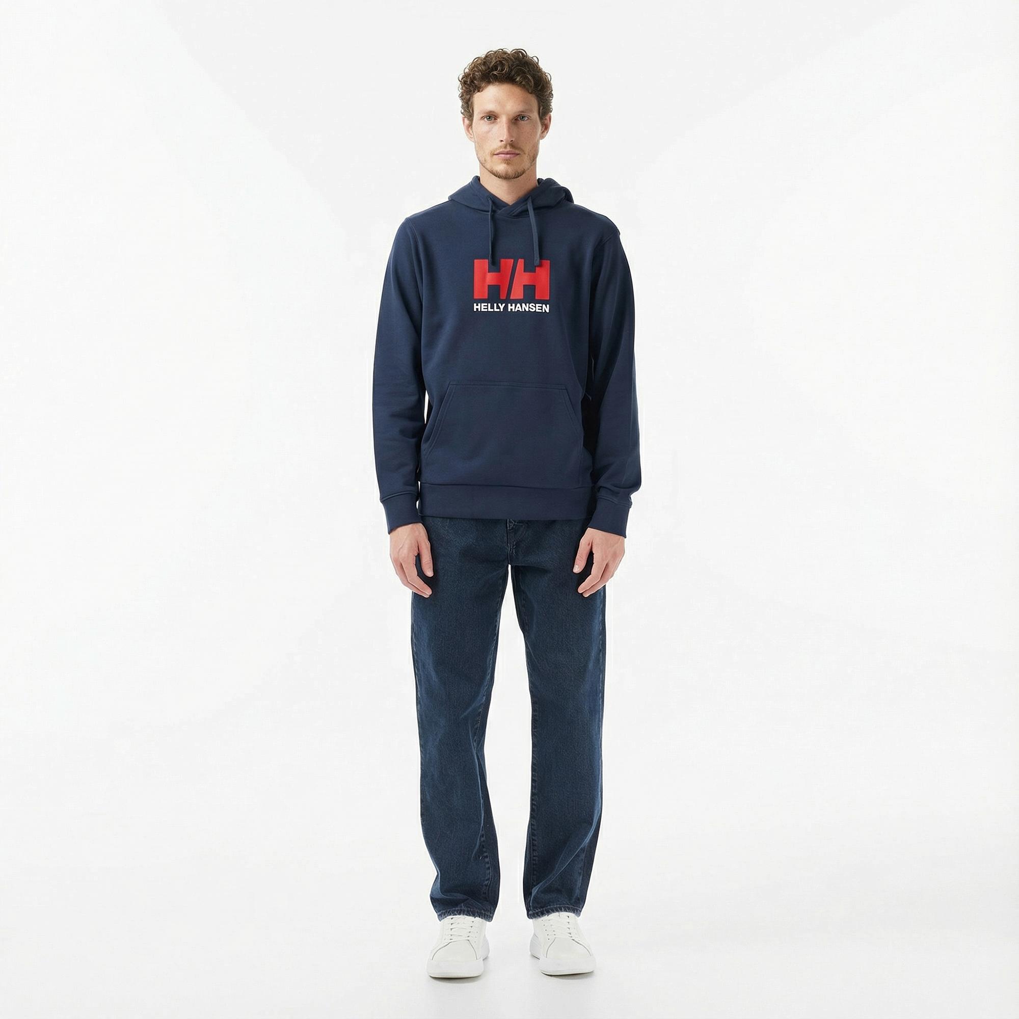 Helly Hansen Logo 3.0 Erkek Lacivert Hoodie