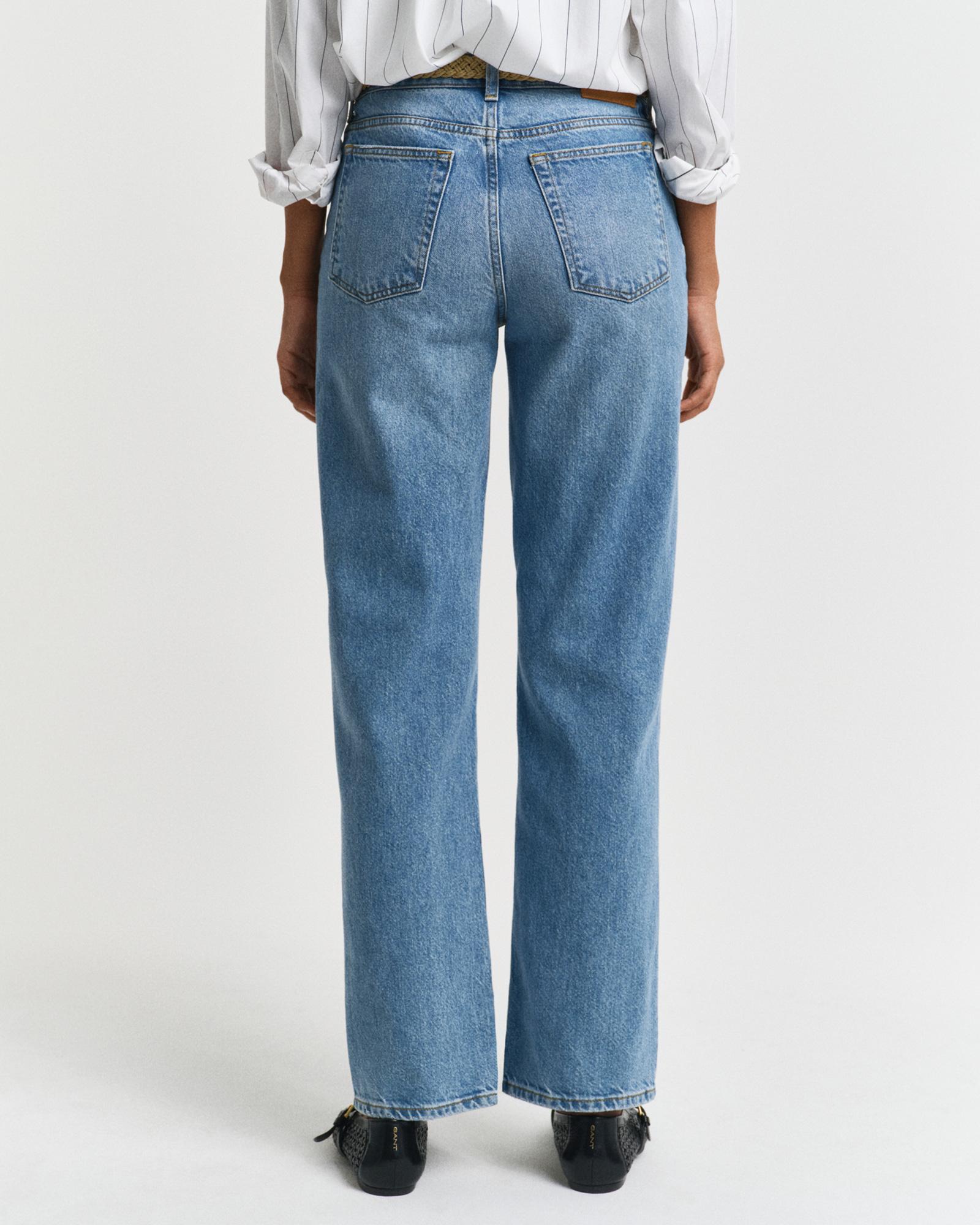 Gant Kadın Mavi Straight Fit Jean