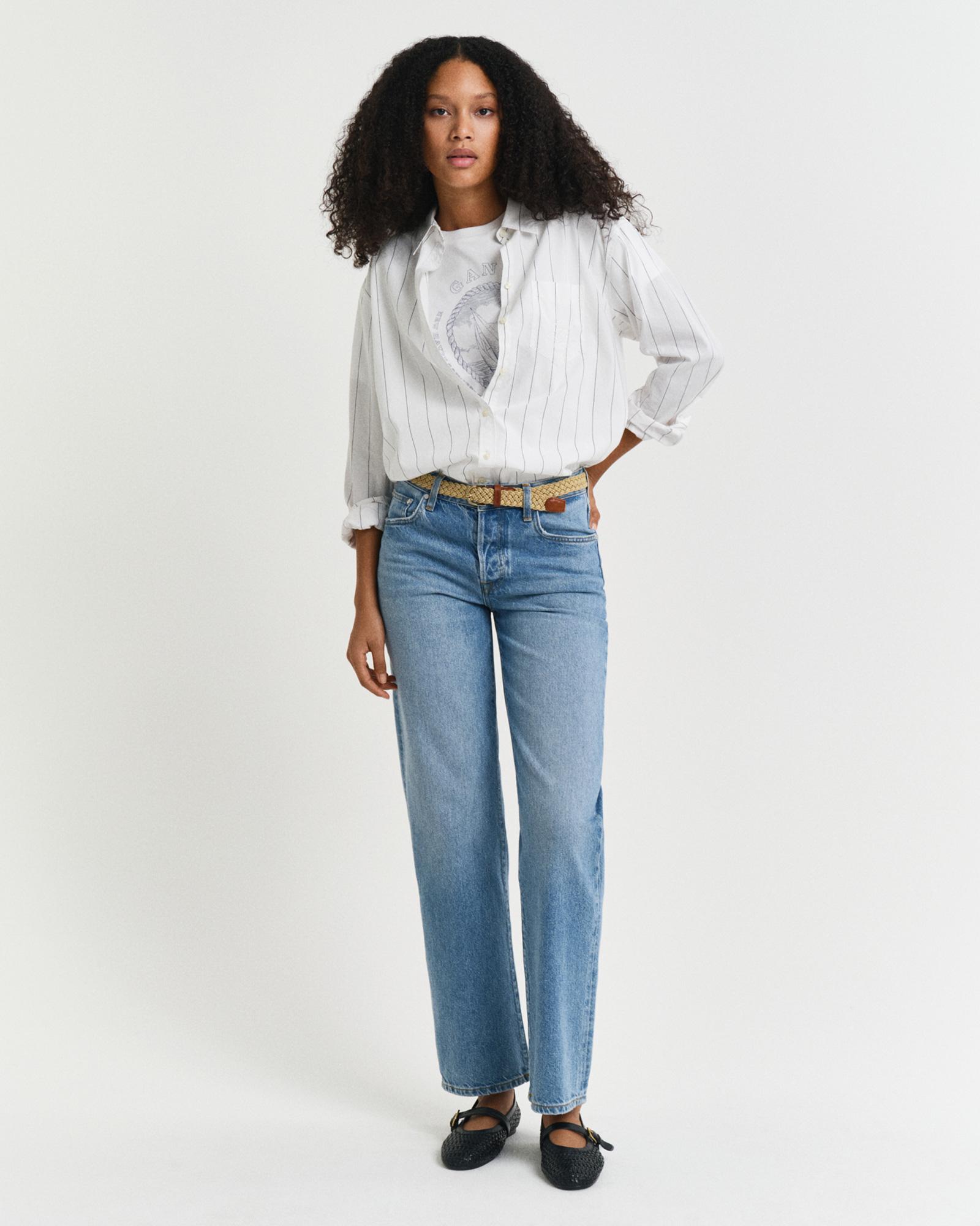 Gant Kadın Mavi Straight Fit Jean