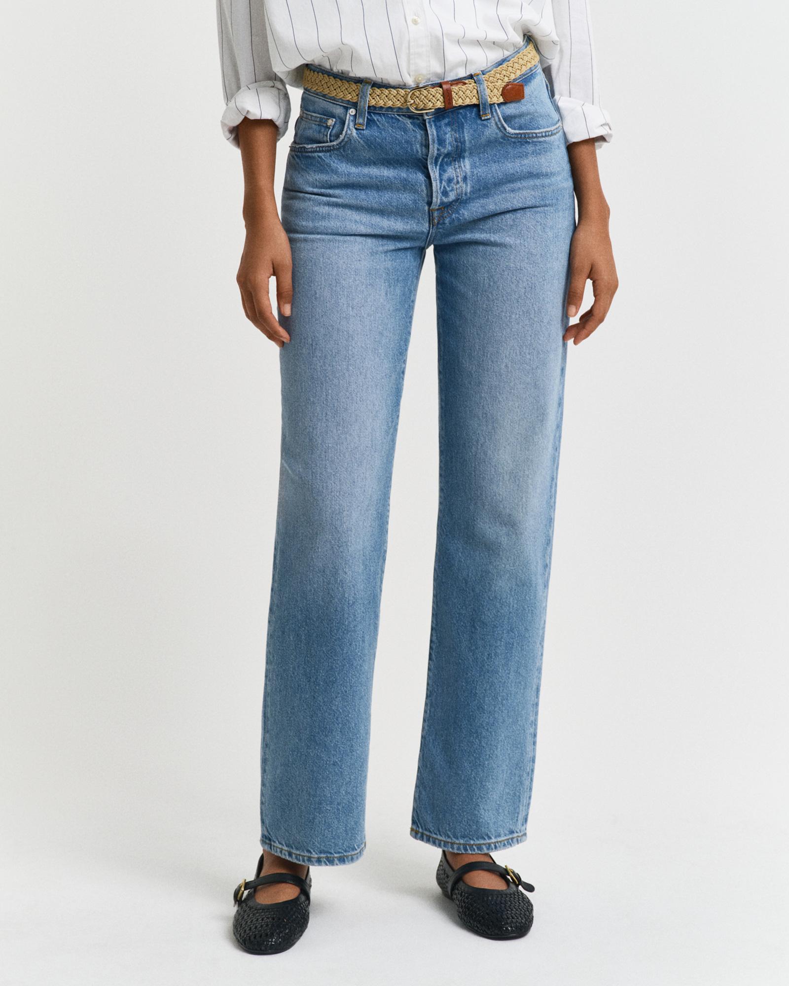 Gant Kadın Mavi Straight Fit Jean