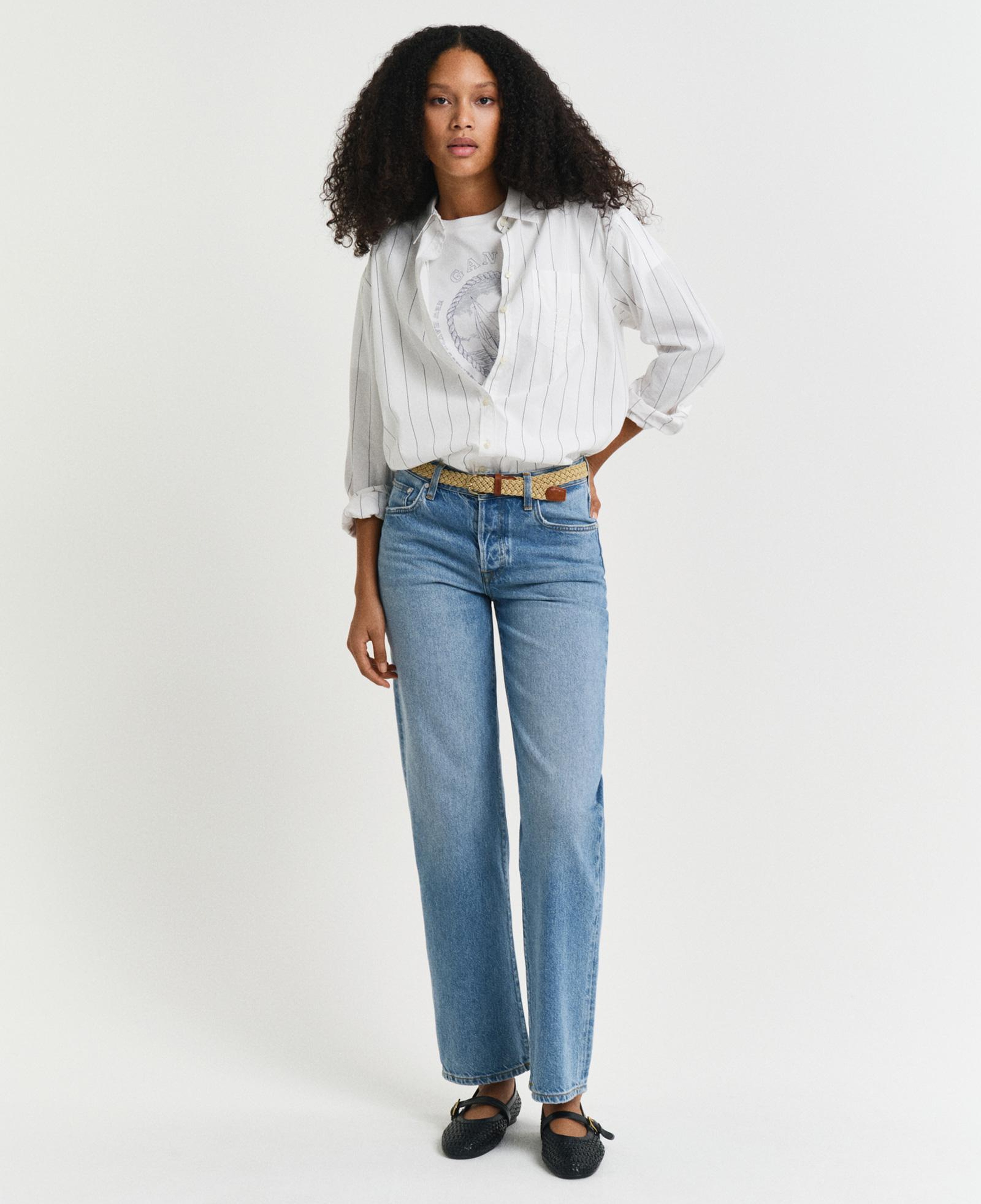 Gant Kadın Mavi Straight Fit Jean