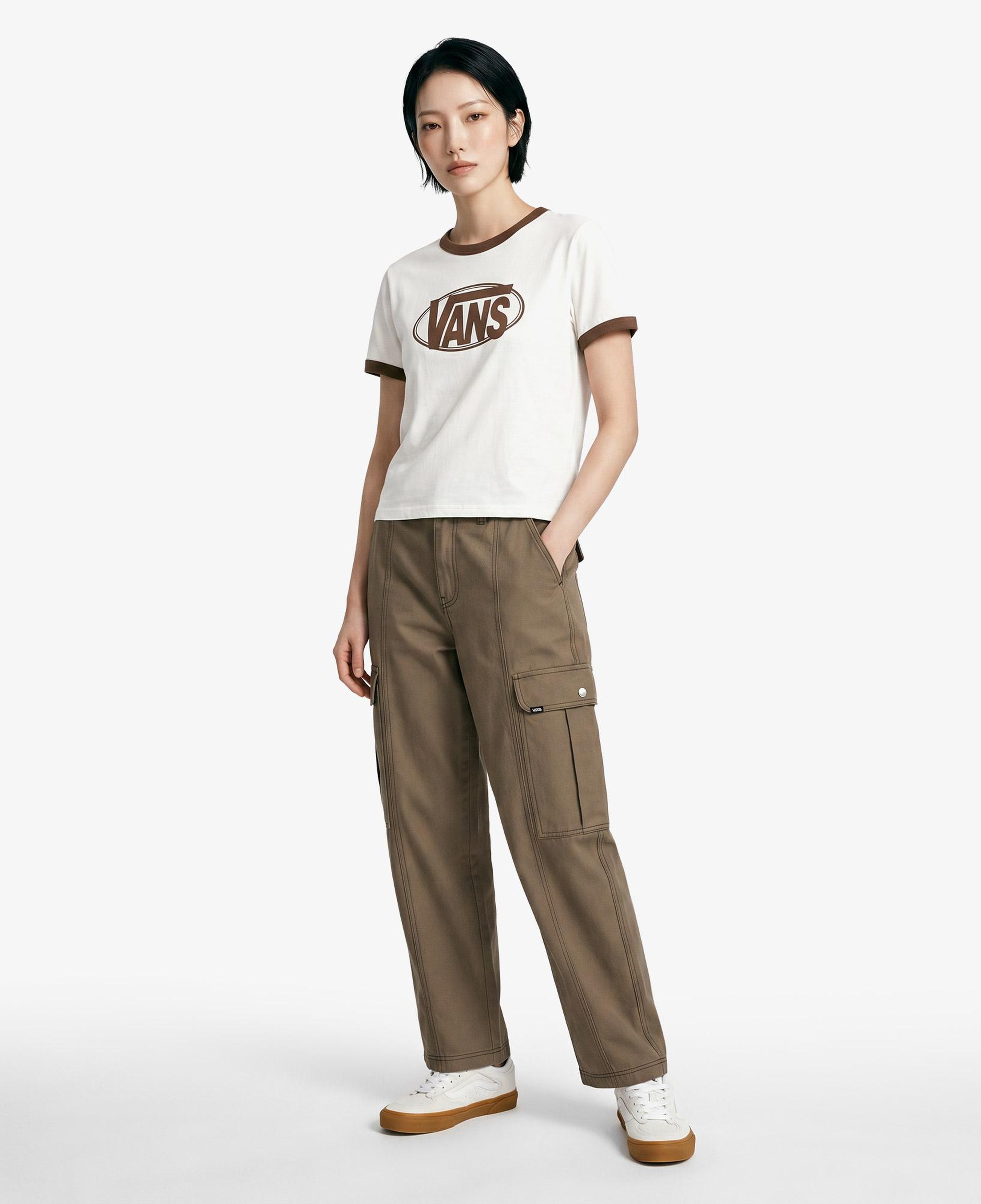 Vans Center Chest Ringer  Kadın Beyaz T-Shirt
