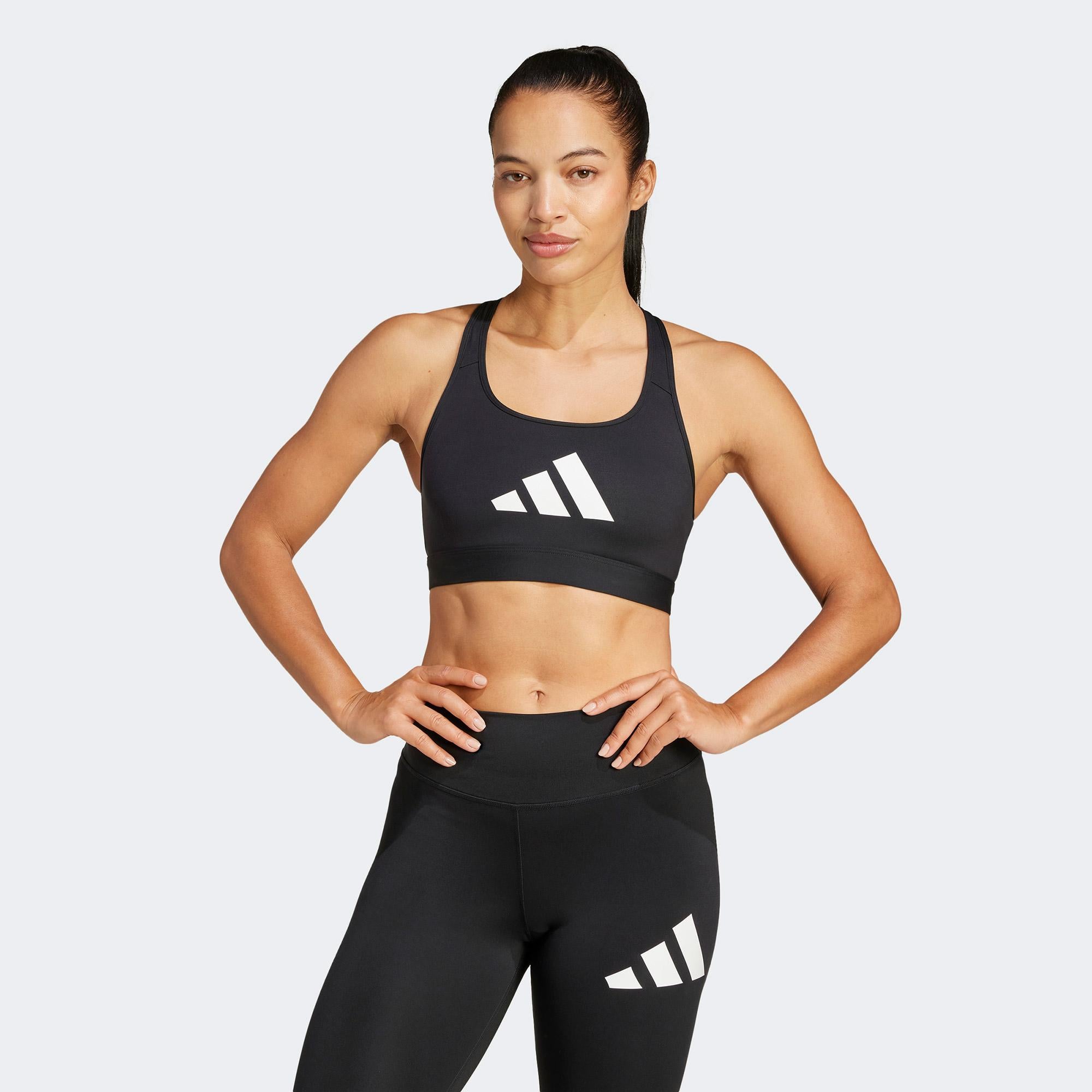 adidas Powerreact Graphic Kadın Siyah Antrenman Bra
