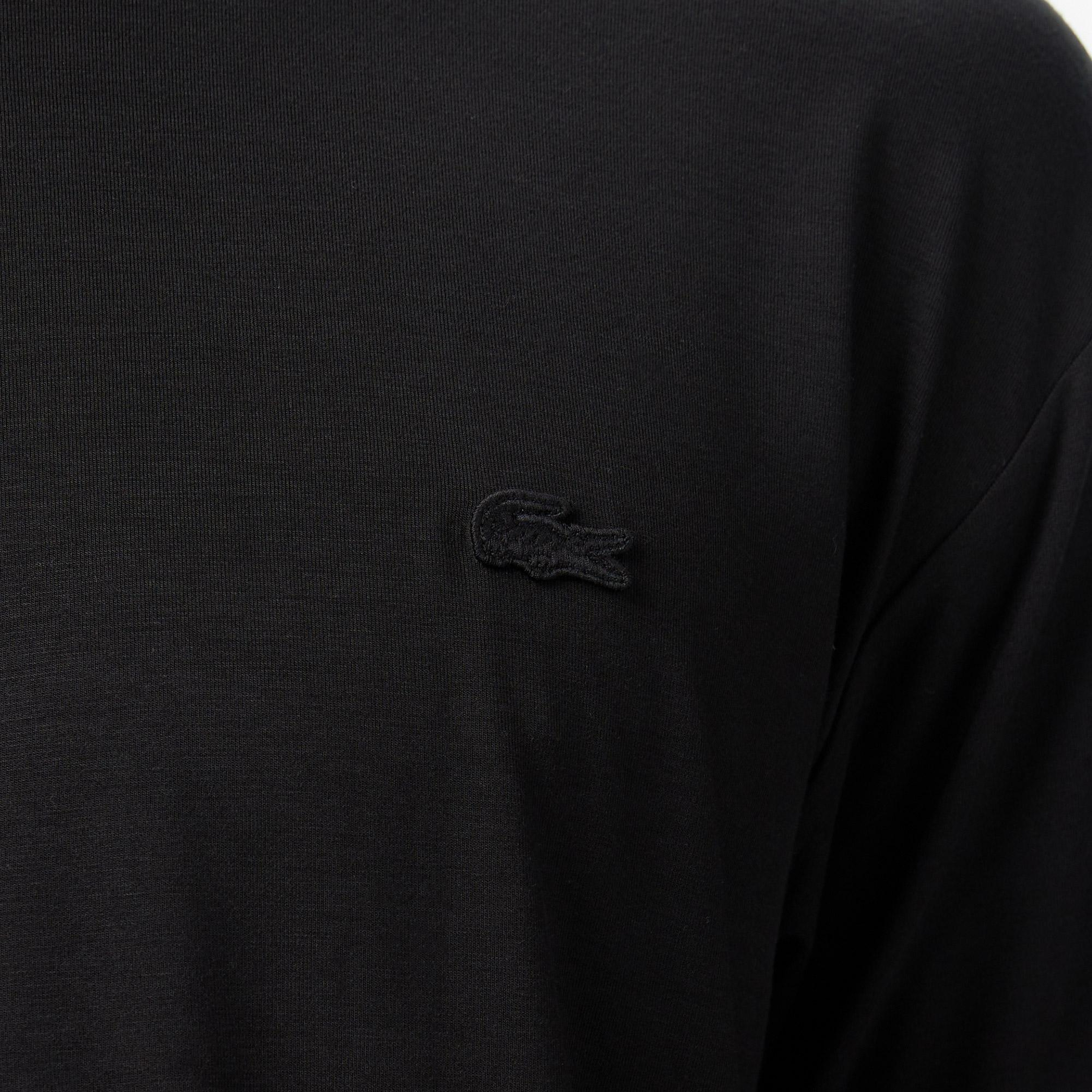 Erkek Relaxed Fit Bisiklet Yaka Siyah T-Shirt