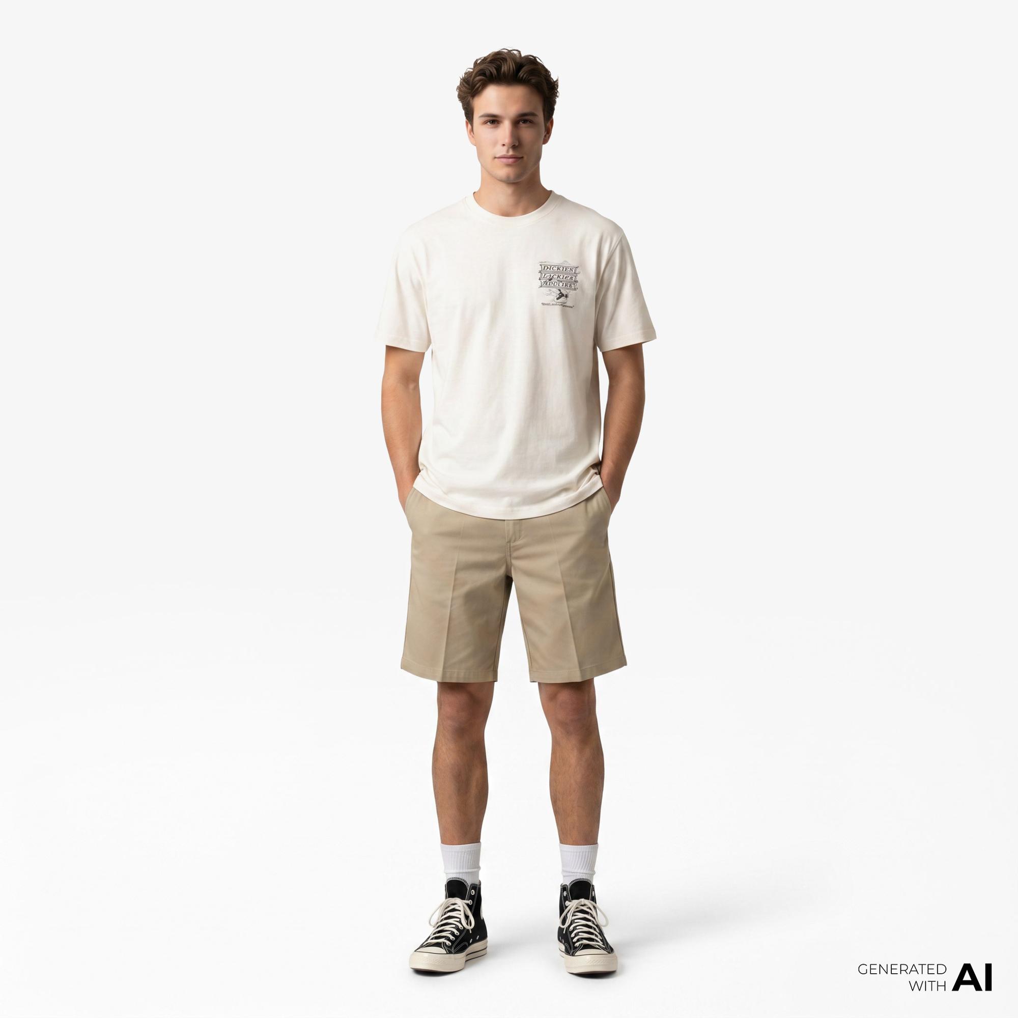 Dickies Lynndyl Erkek Beyaz T-Shirt