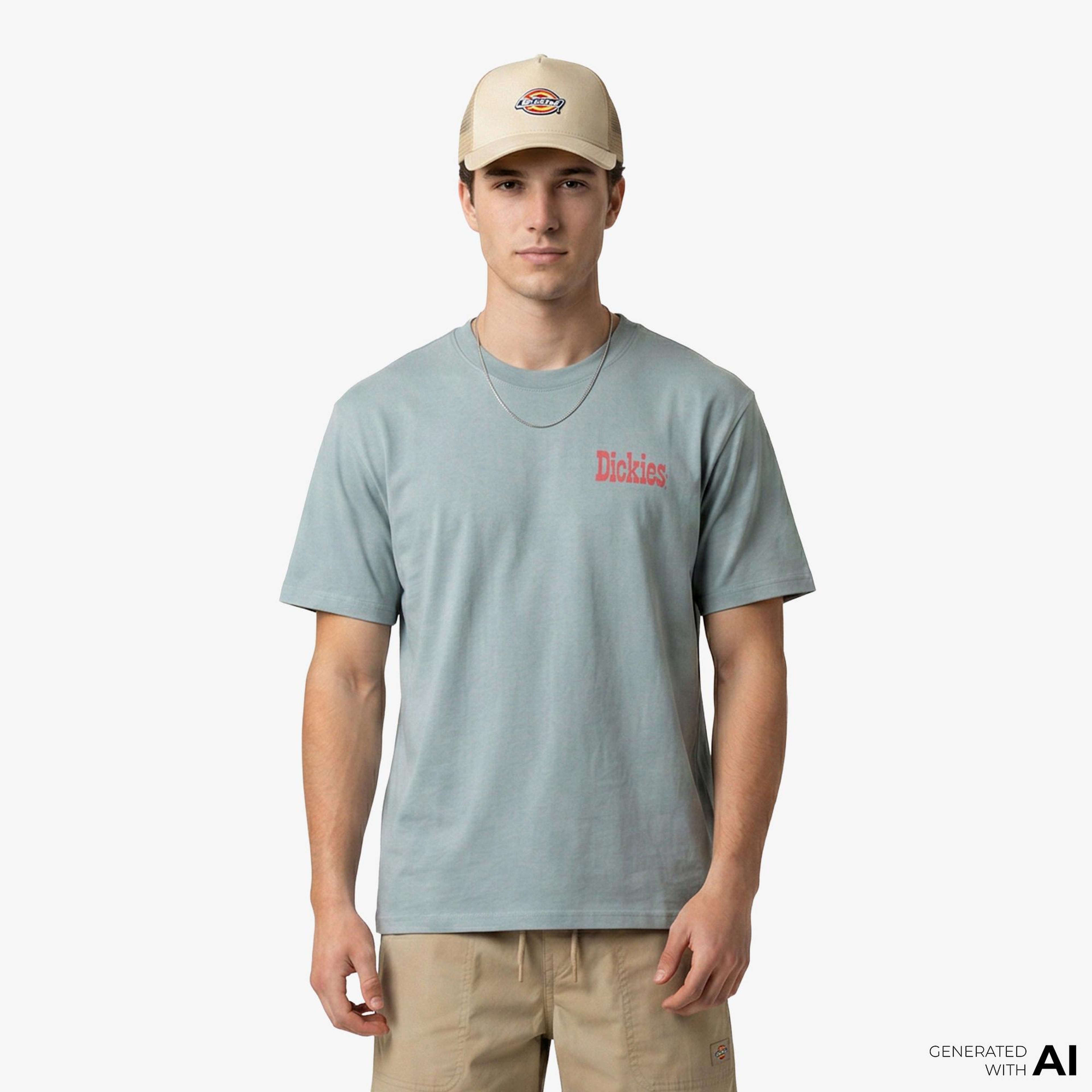 Dickies Polk Erkek Mavi T-Shirt