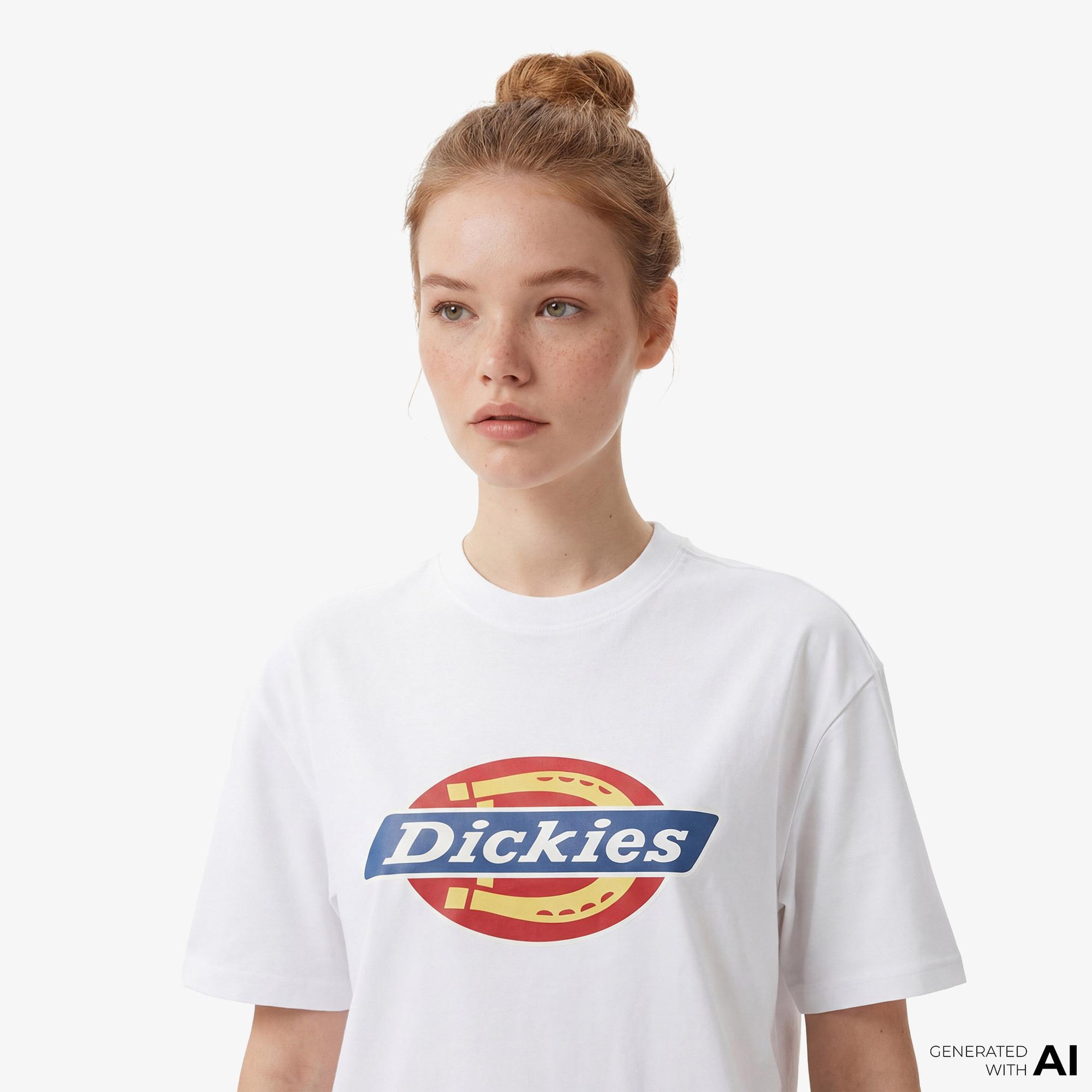 Dickies Icon Logo Kadın Beyaz T-Shirt