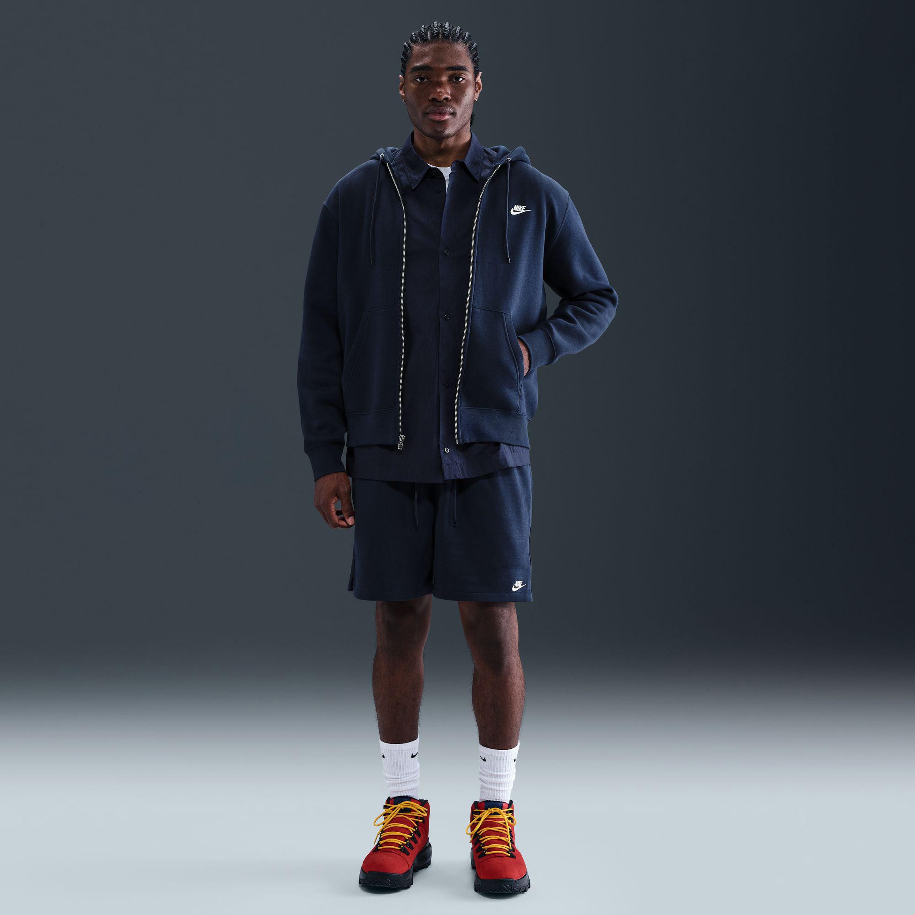 Nike Club Flow French Terry Erkek Lacivert Şort