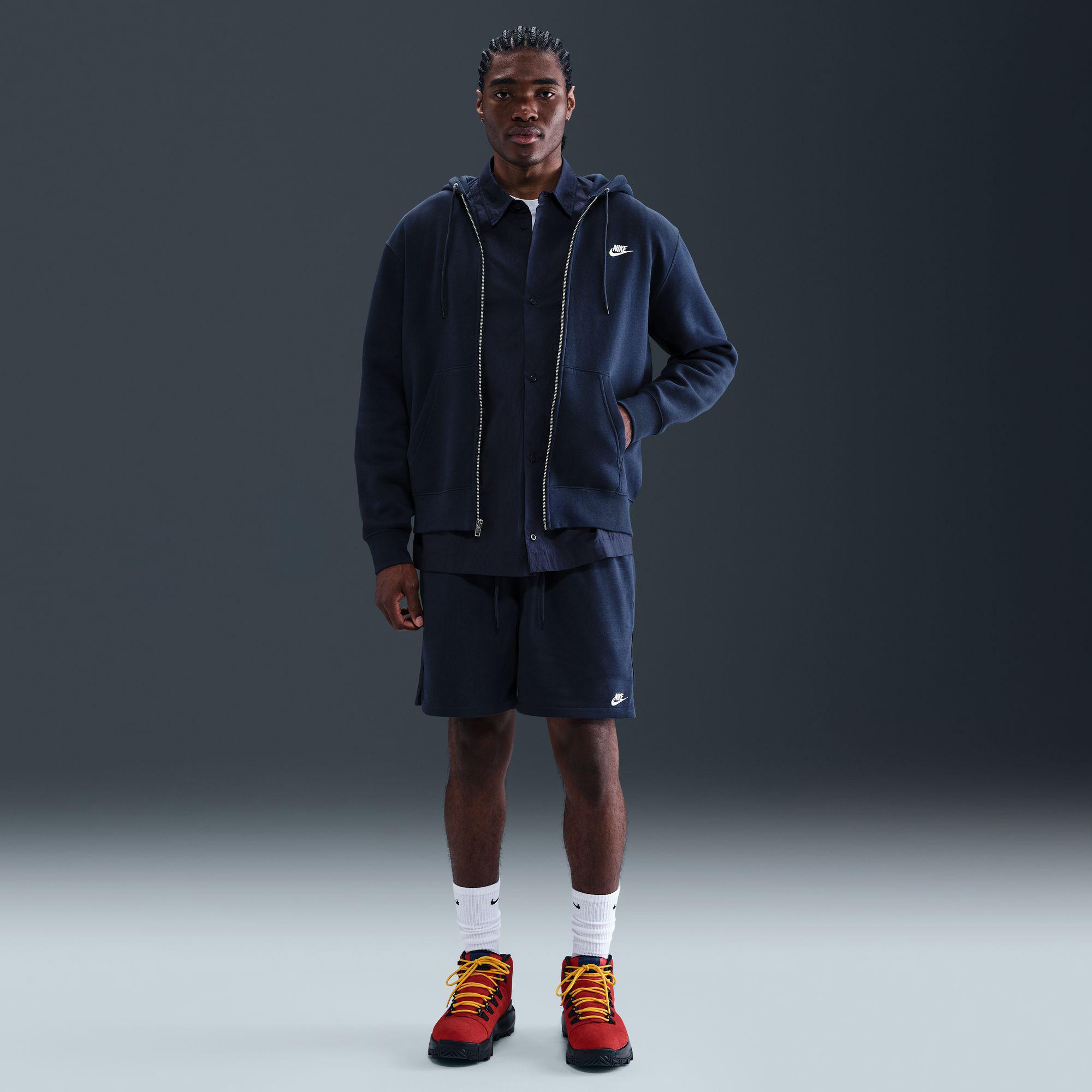 Nike Club Flow French Terry Erkek Lacivert Şort