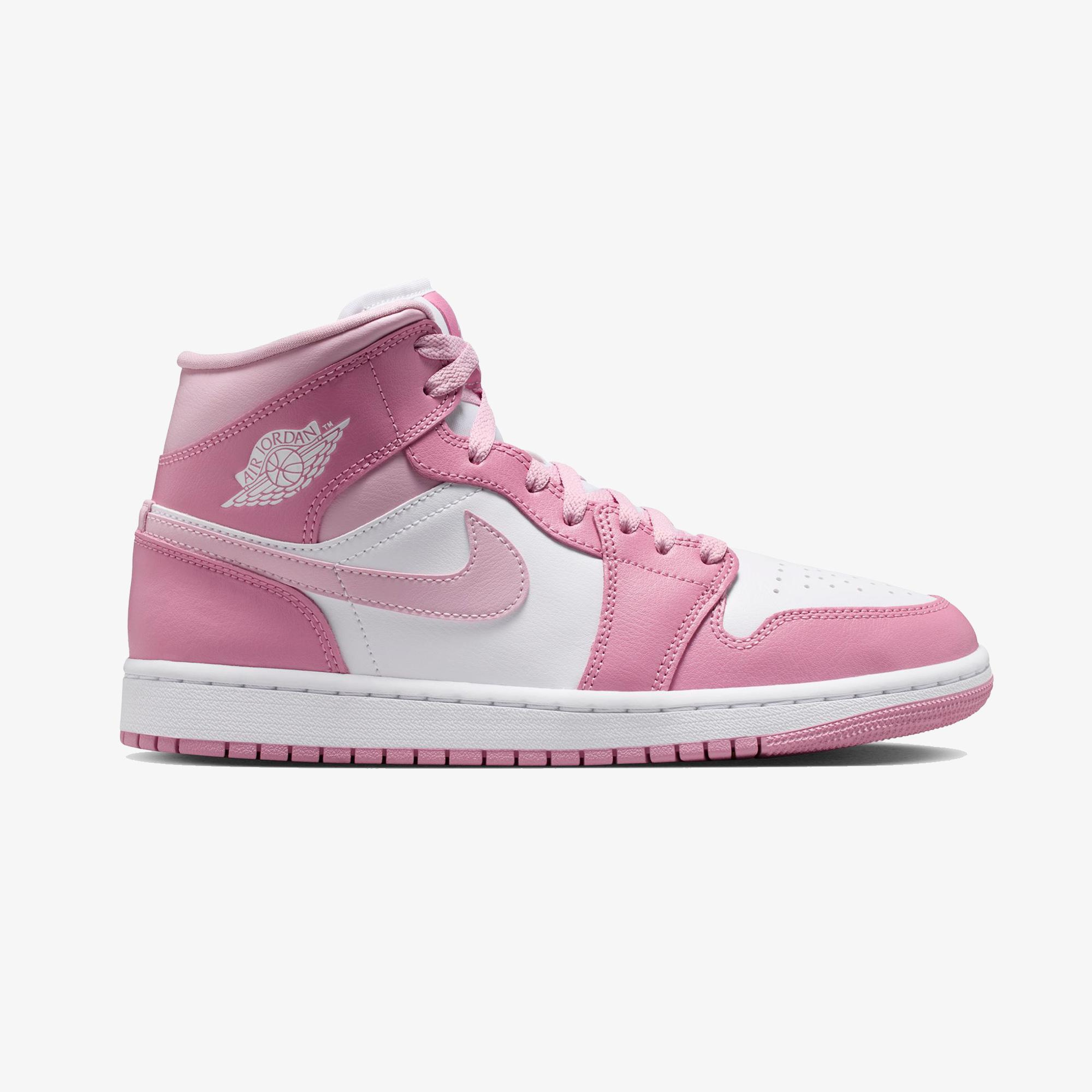 Jordan Air Jordan 1 Mid Kadın Kırmızı Spor Ayakkabı