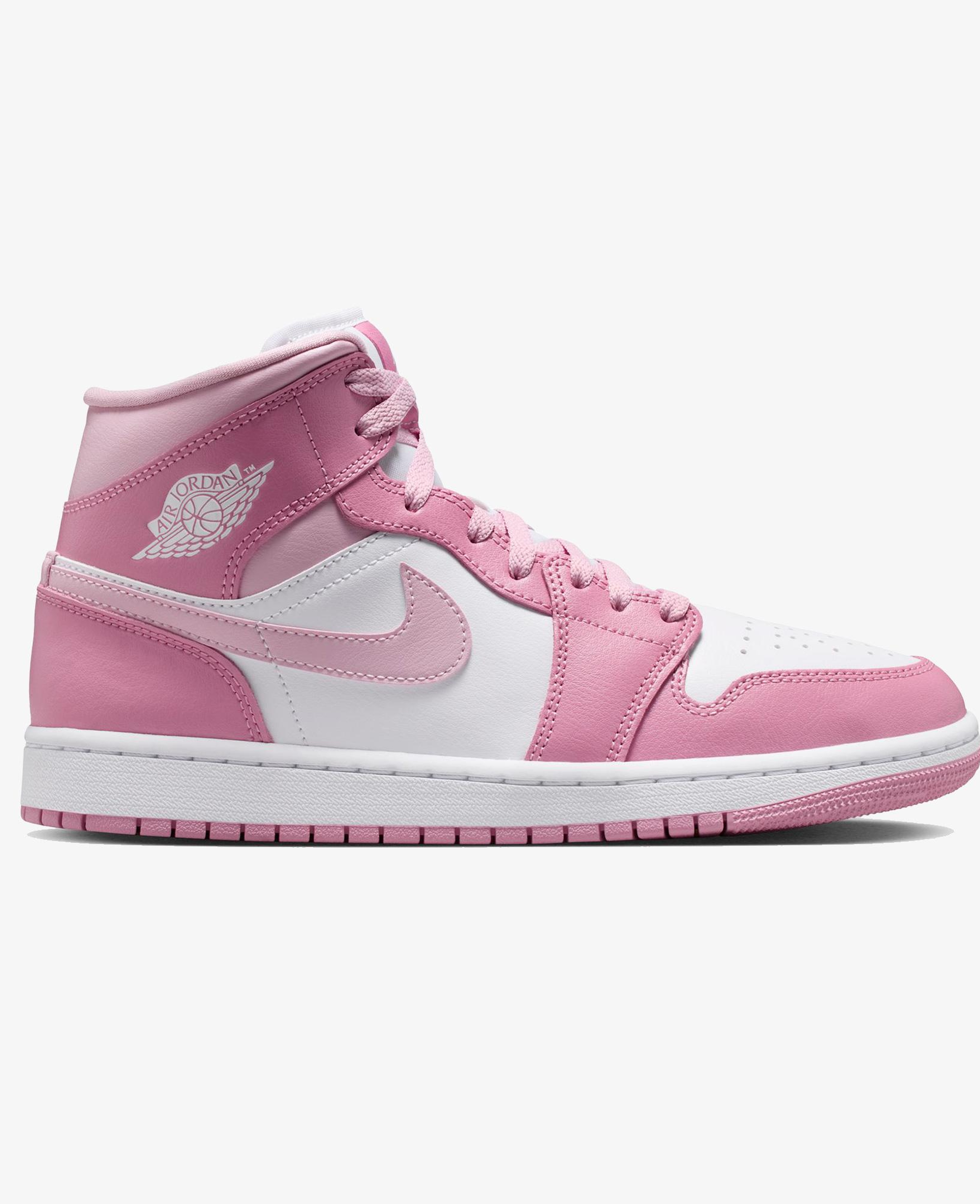 Jordan Air Jordan 1 Mid Kadın Kırmızı Spor Ayakkabı