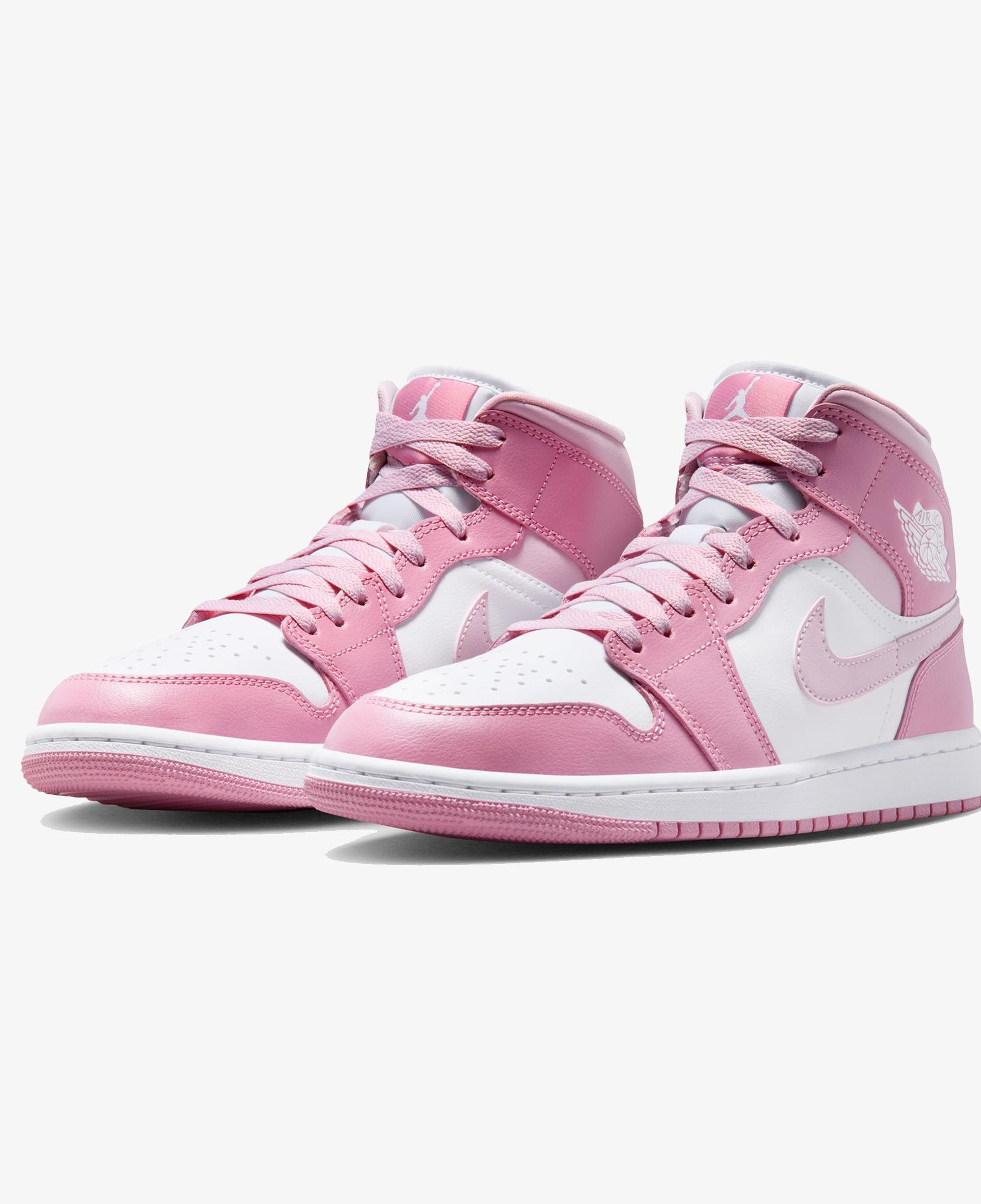 Jordan Air Jordan 1 Mid Kadın Kırmızı Spor Ayakkabı
