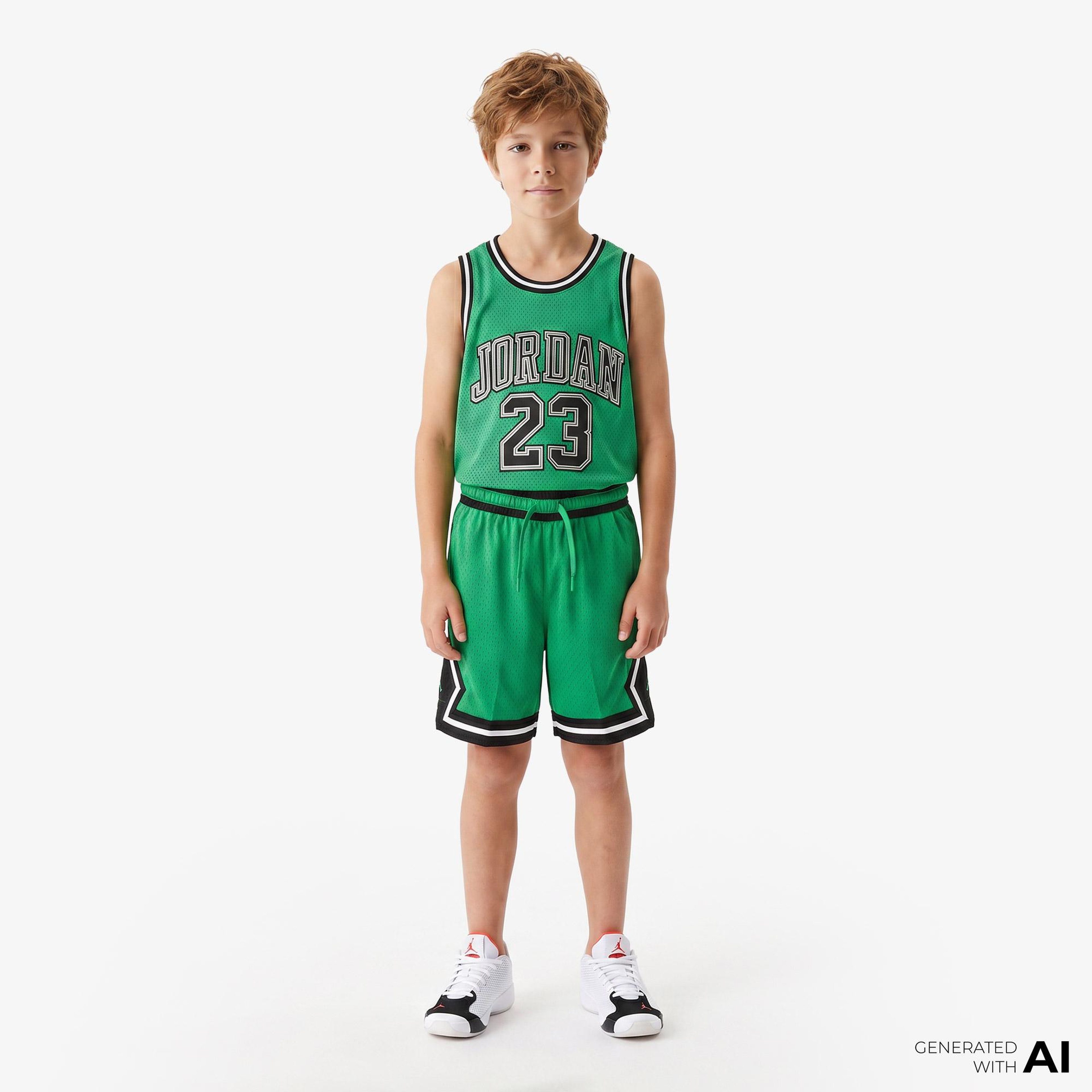 Jordan Dri-FIT Sport Diamond Çocuk Yeşil Basketbol Şort