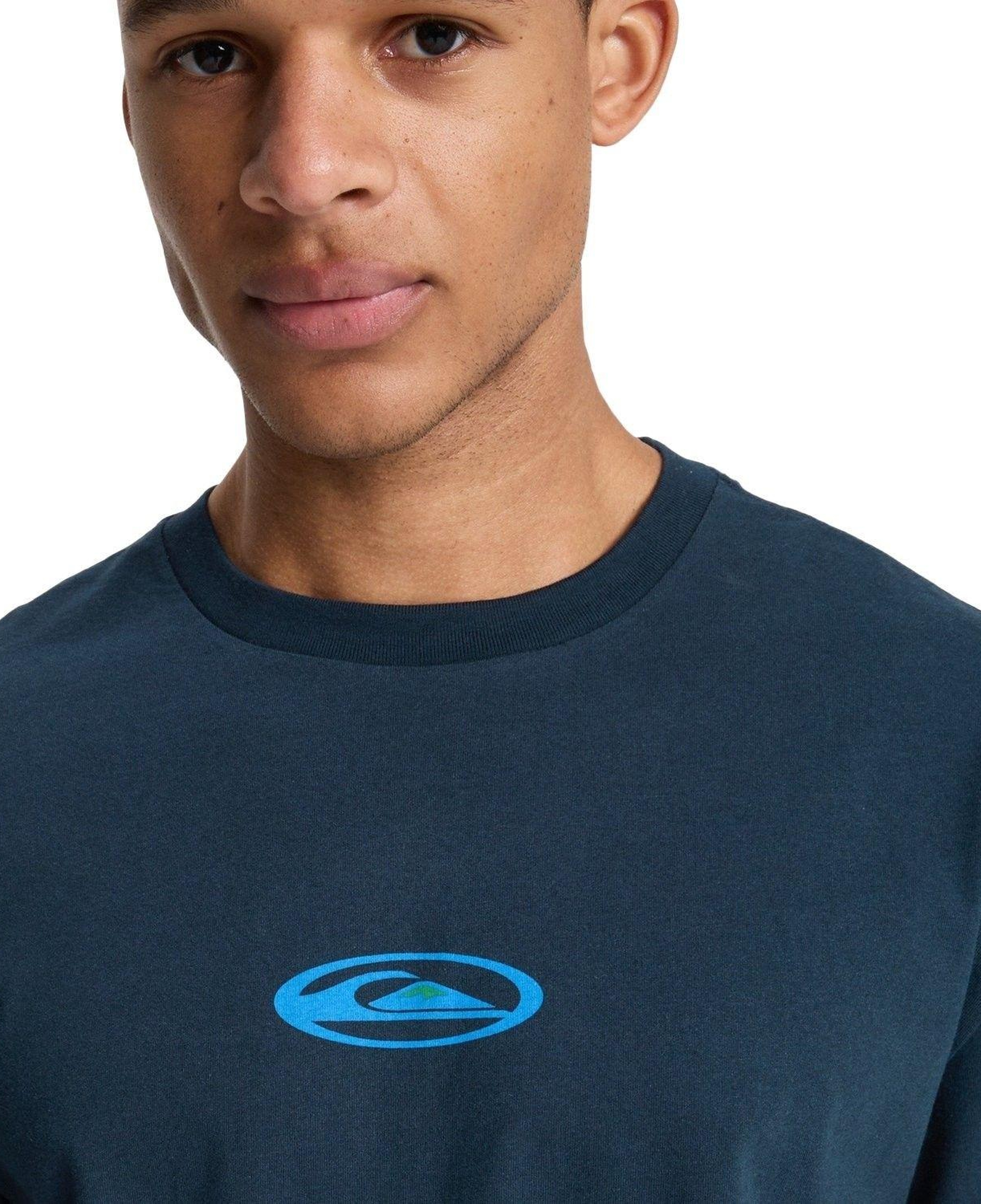 Quiksilver Flowers Surfing Erkek Mavi Tişört