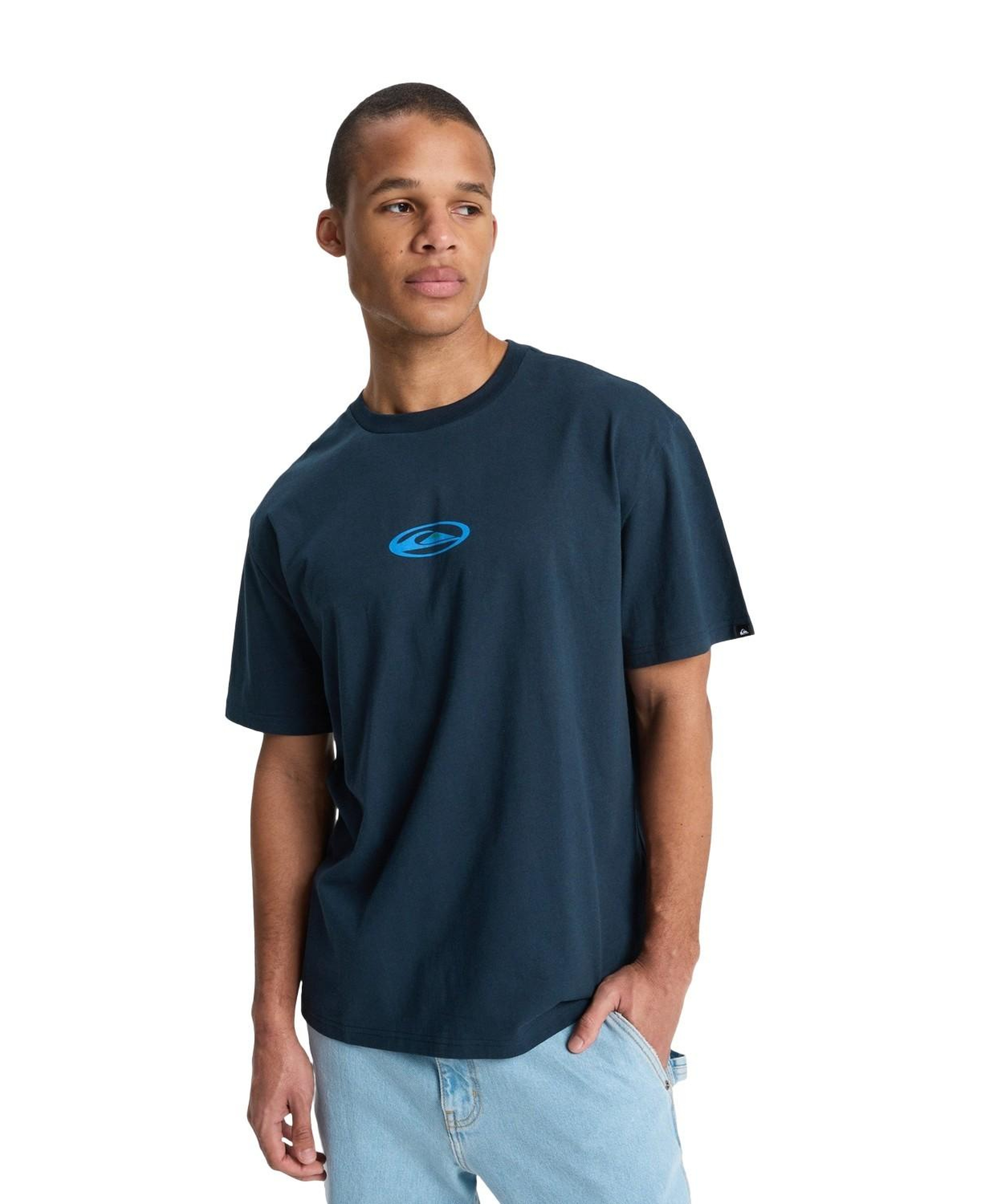 Quiksilver Flowers Surfing Erkek Mavi Tişört