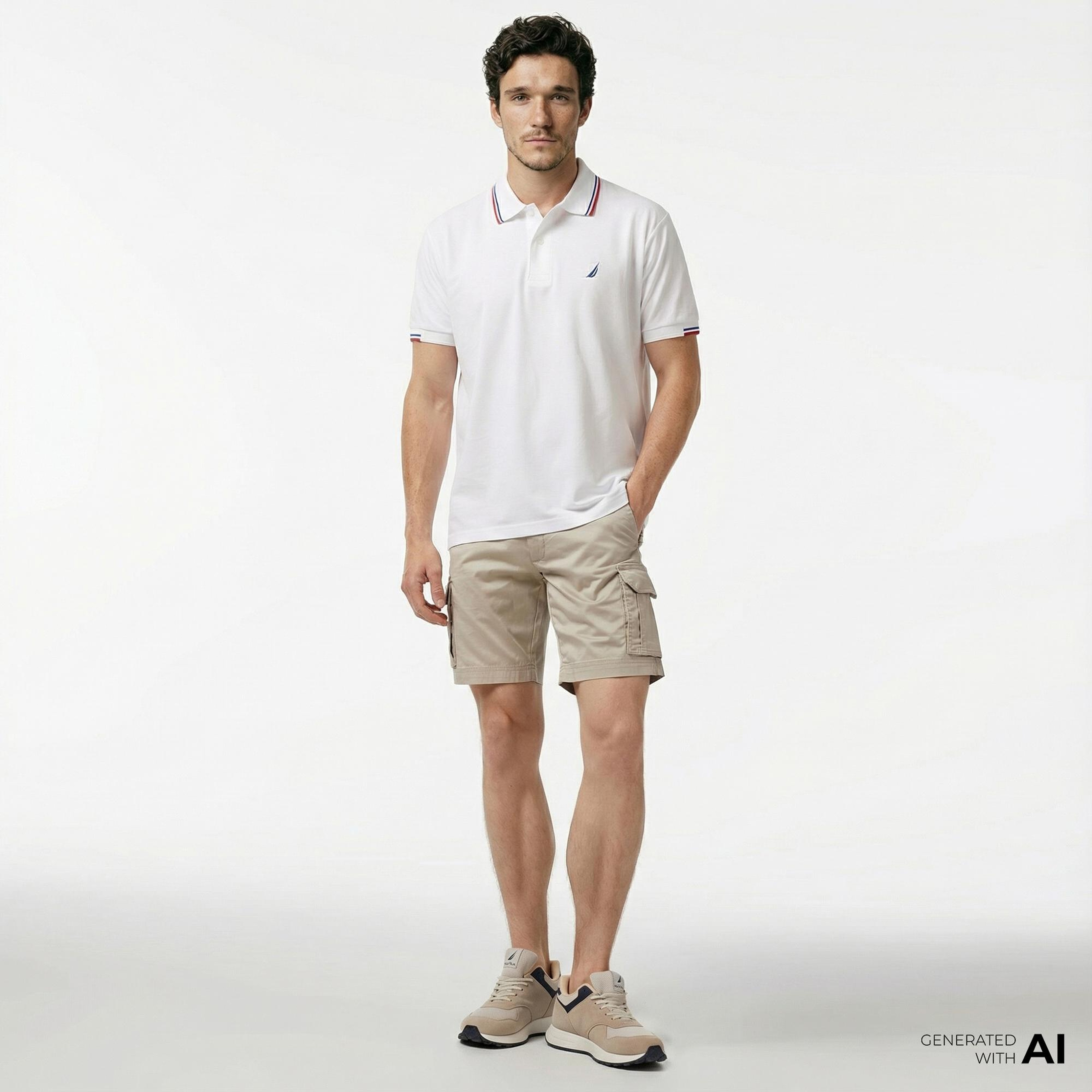 Nautica Erkek Bej Regular Fit Şort