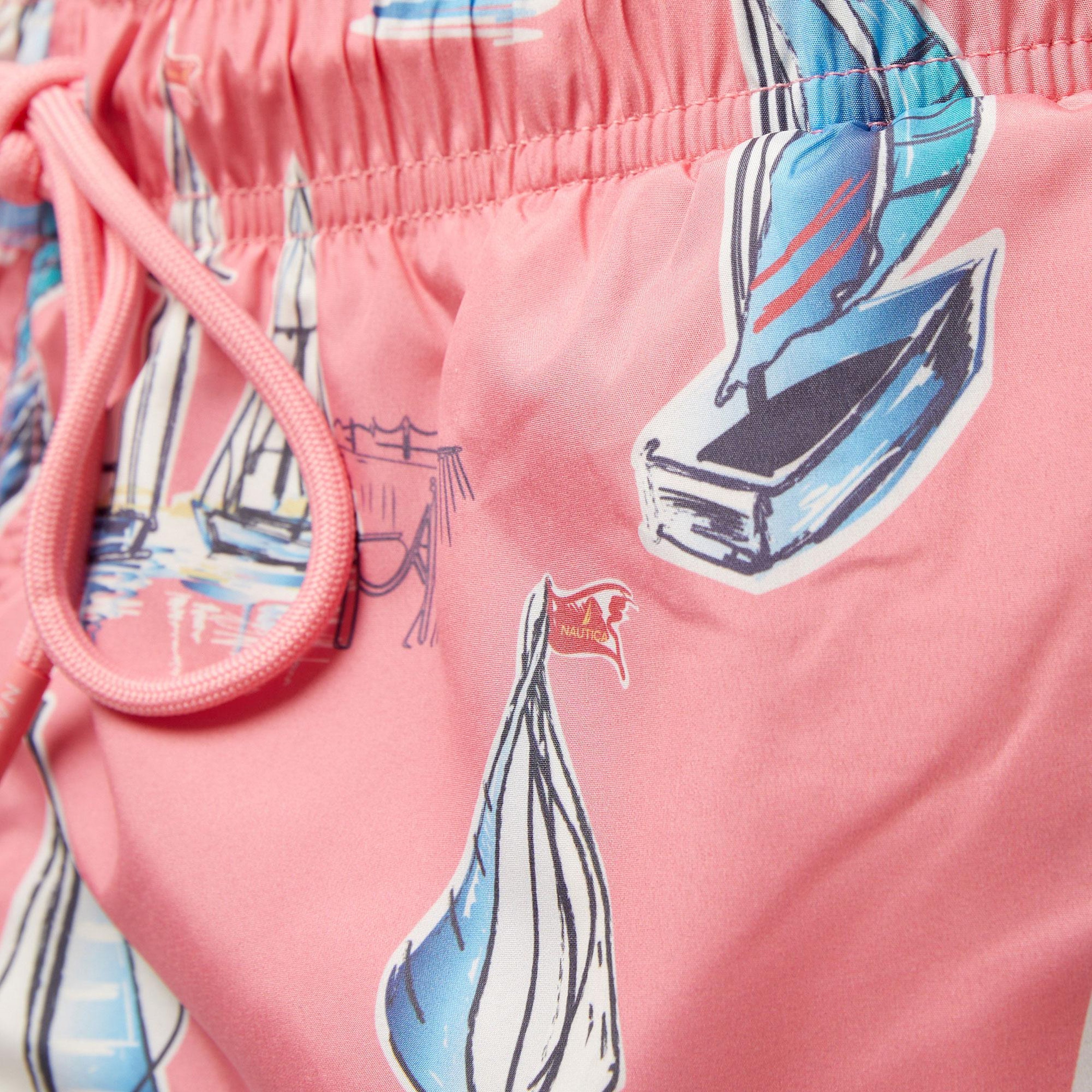 Nautica Erkek Pembe Standart Fit Deniz Şortu