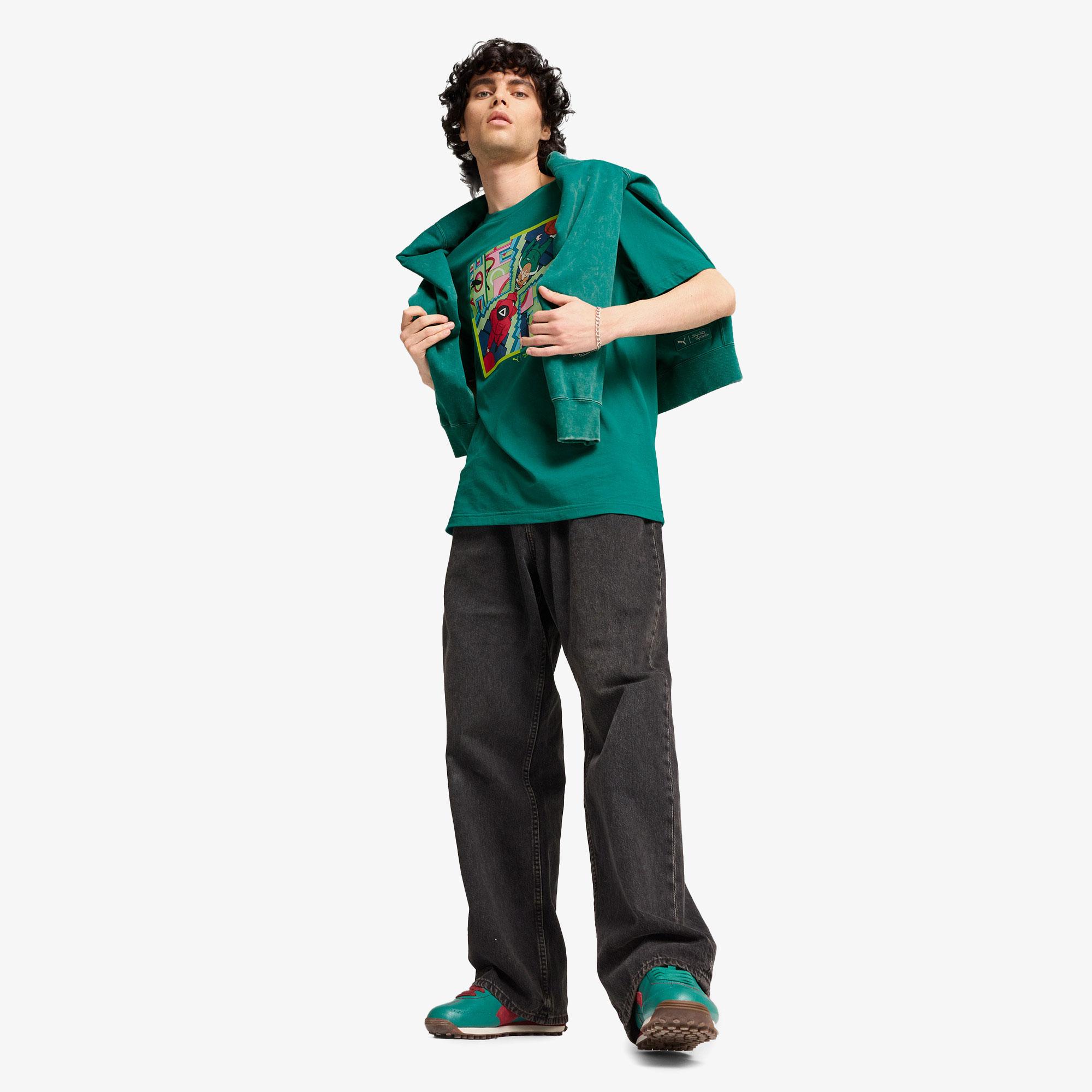 Puma X Squid Game Erkek Yeşil T-Shirt