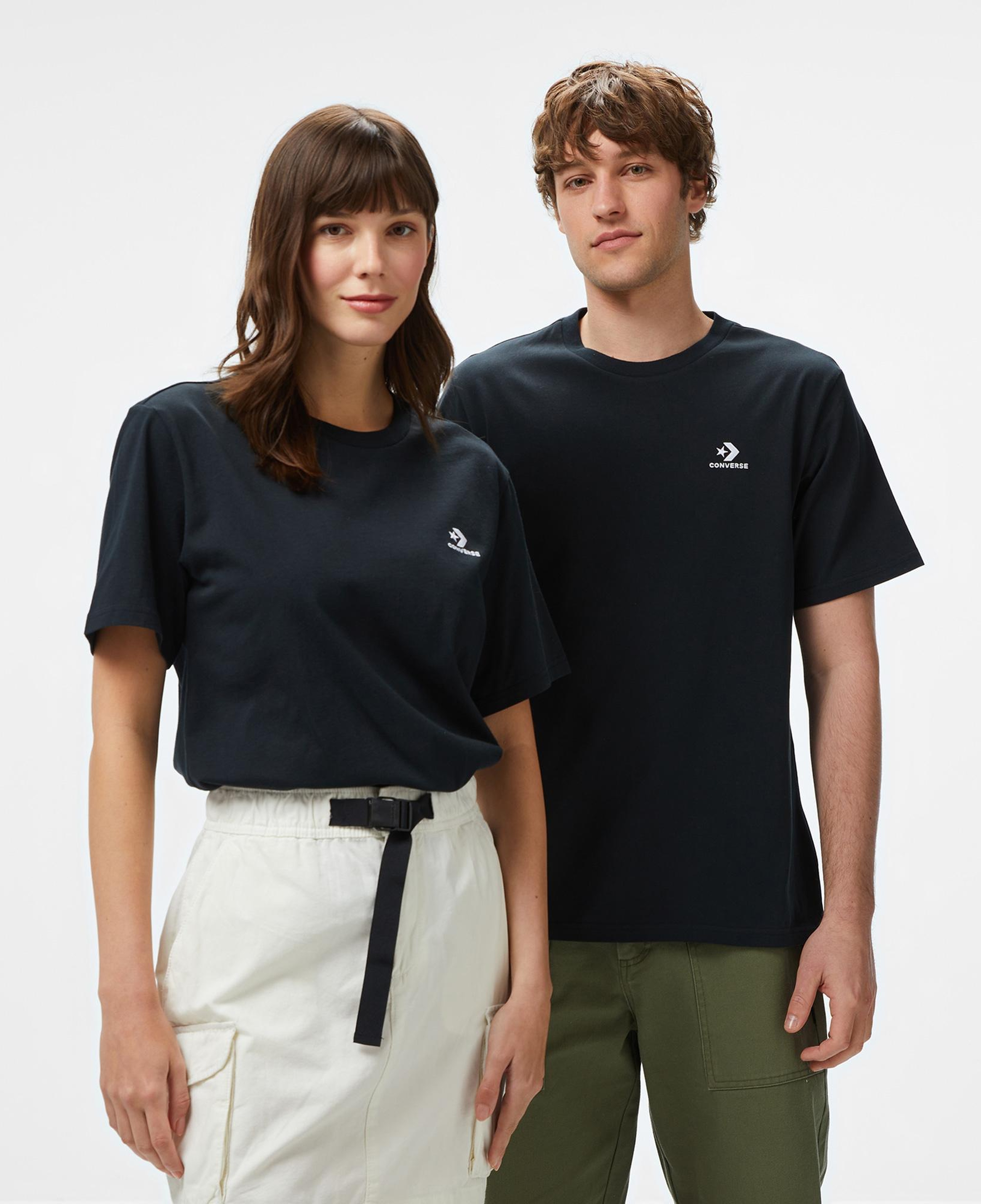 Converse Go-To Embroidered Star Chevron Unisex Siyah T-Shirt