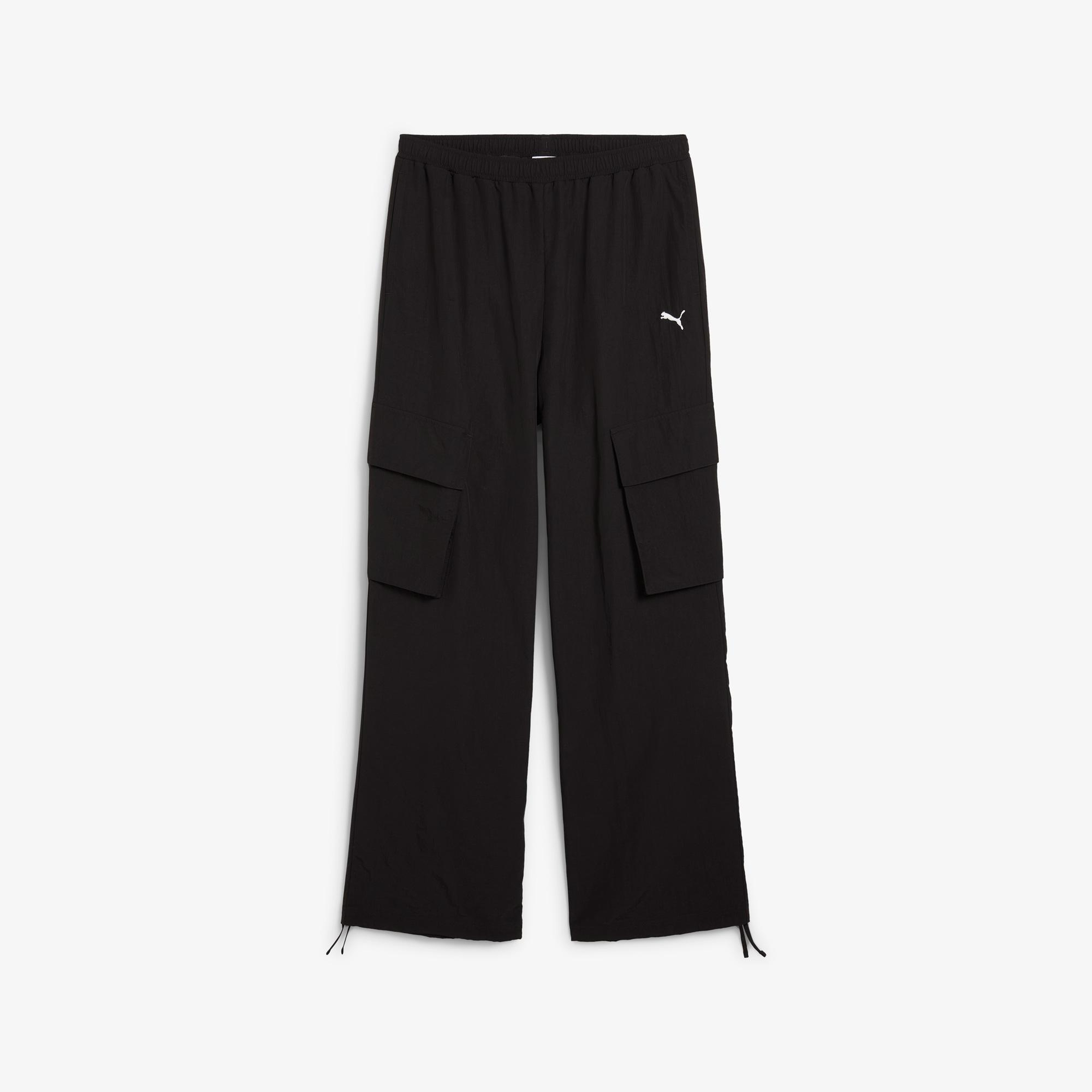 Puma Wardrobe Essentials Relaxed Kadın Siyah Eşofman Altı