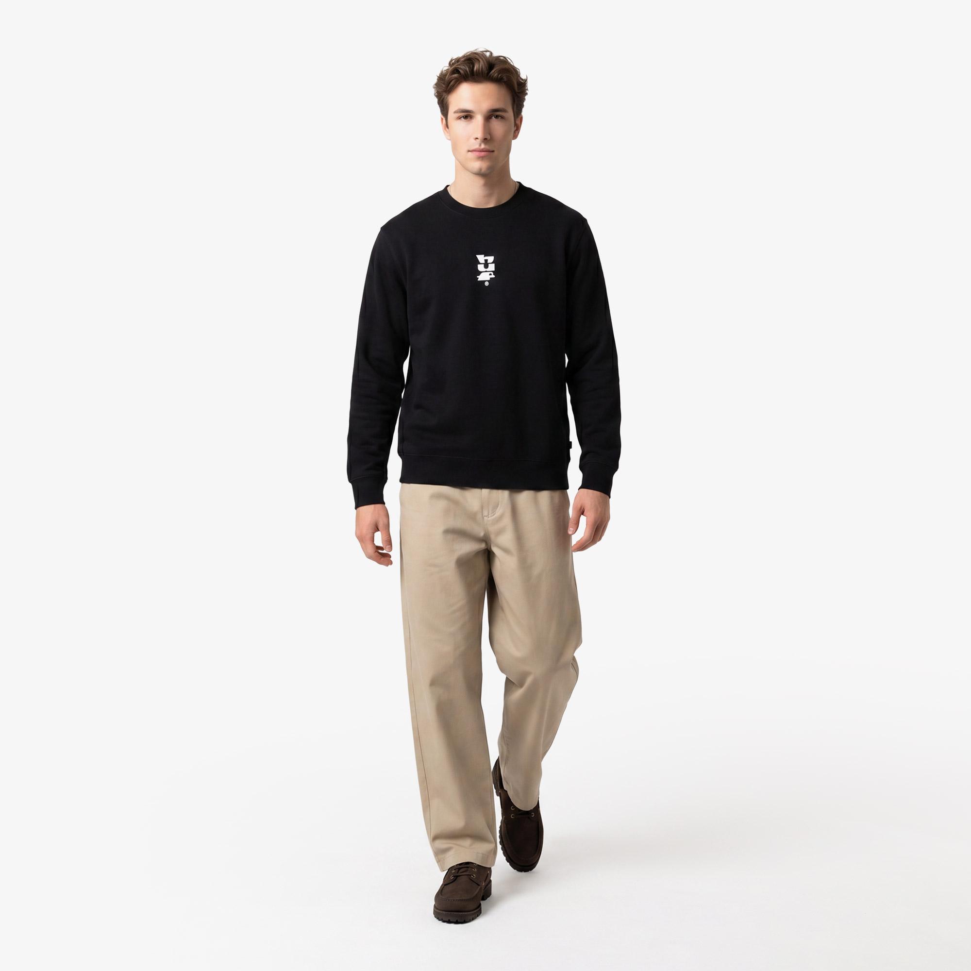 Huf Set Megablast Crewneck Erkek Siyah Sweatshirt