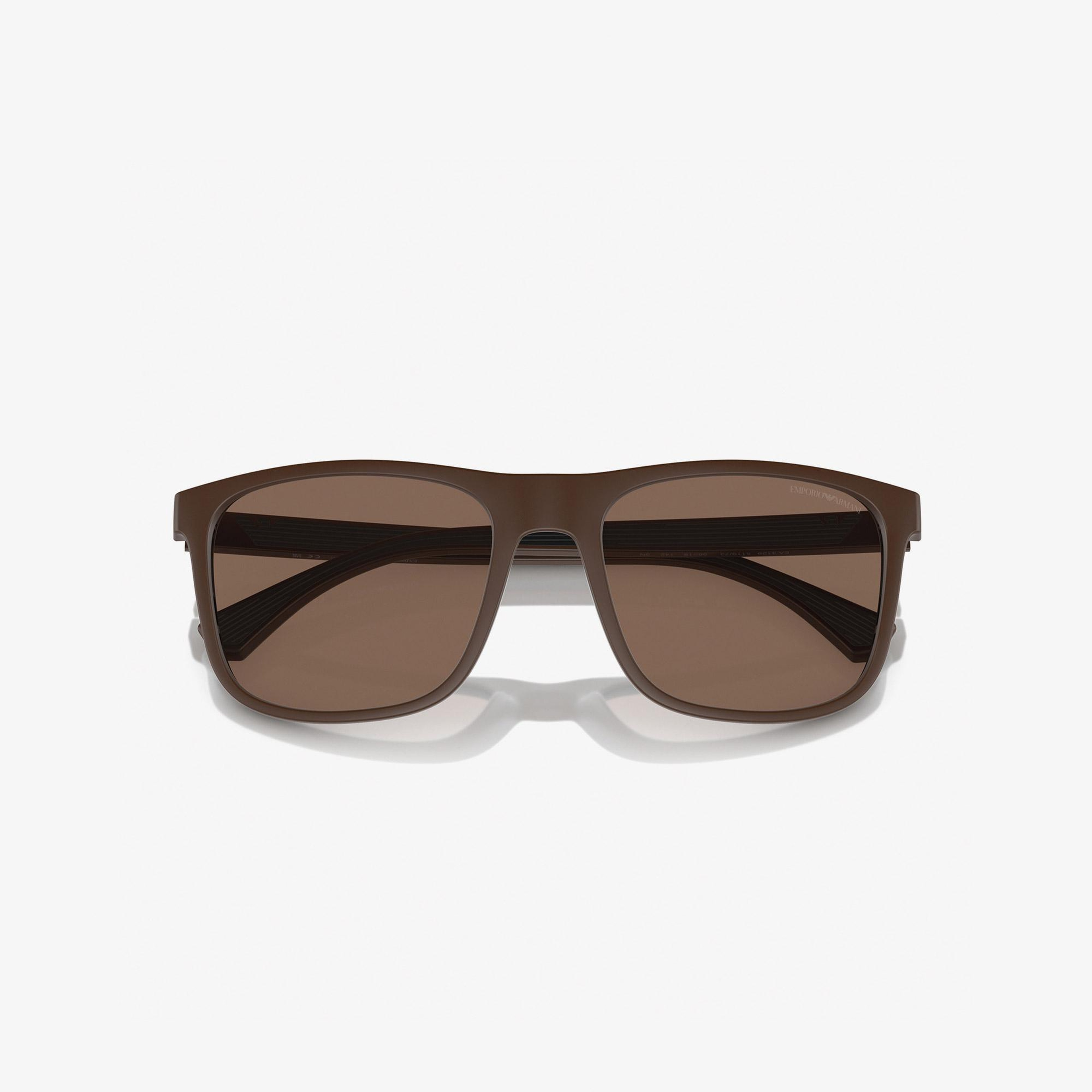 Emporio Armani 0EA4129 Injected Erkek Kahverengi Güneş Gözlüğü