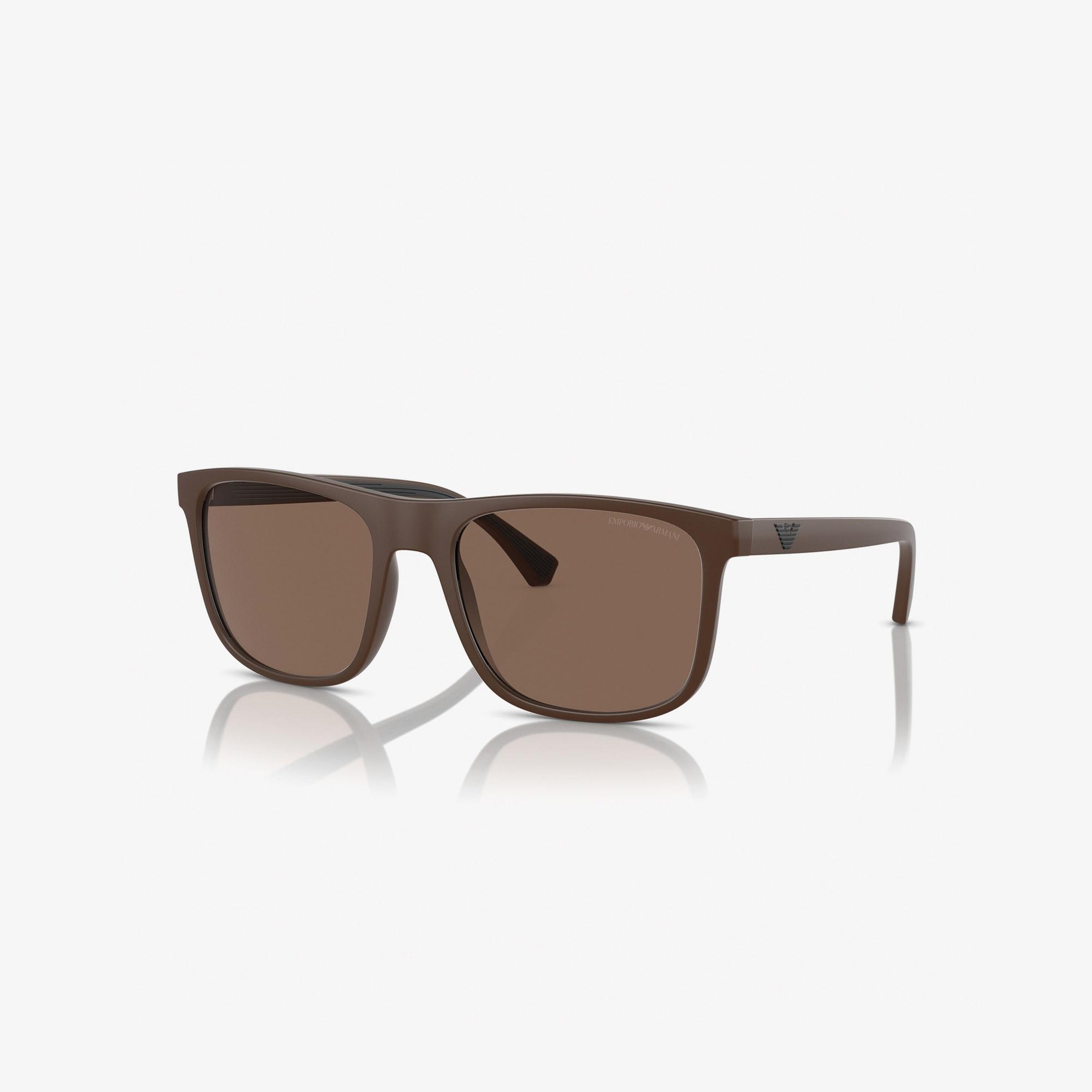 Emporio Armani 0EA4129 Injected Erkek Kahverengi Güneş Gözlüğü