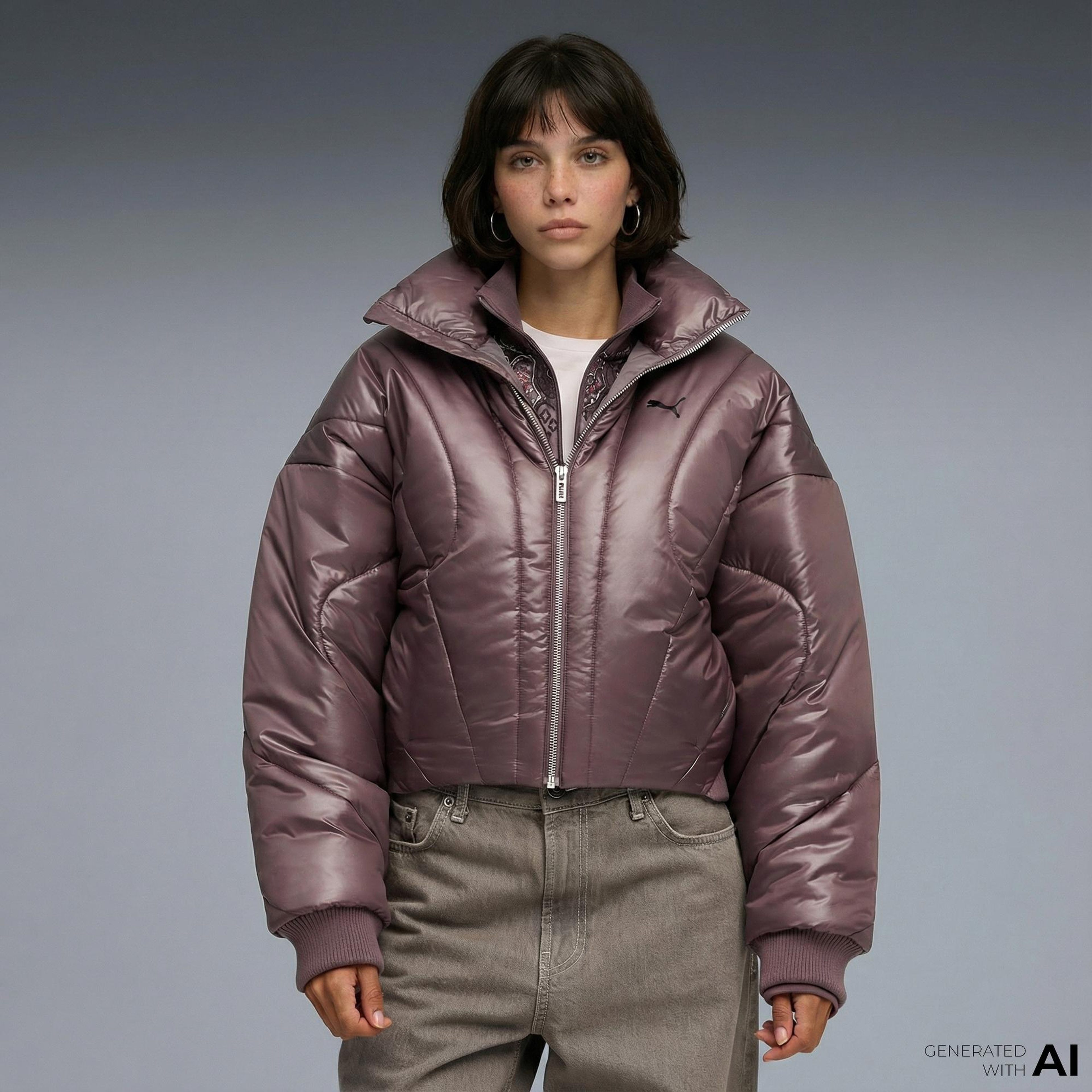Puma Dare to Puffer Kadın Bordo Mont