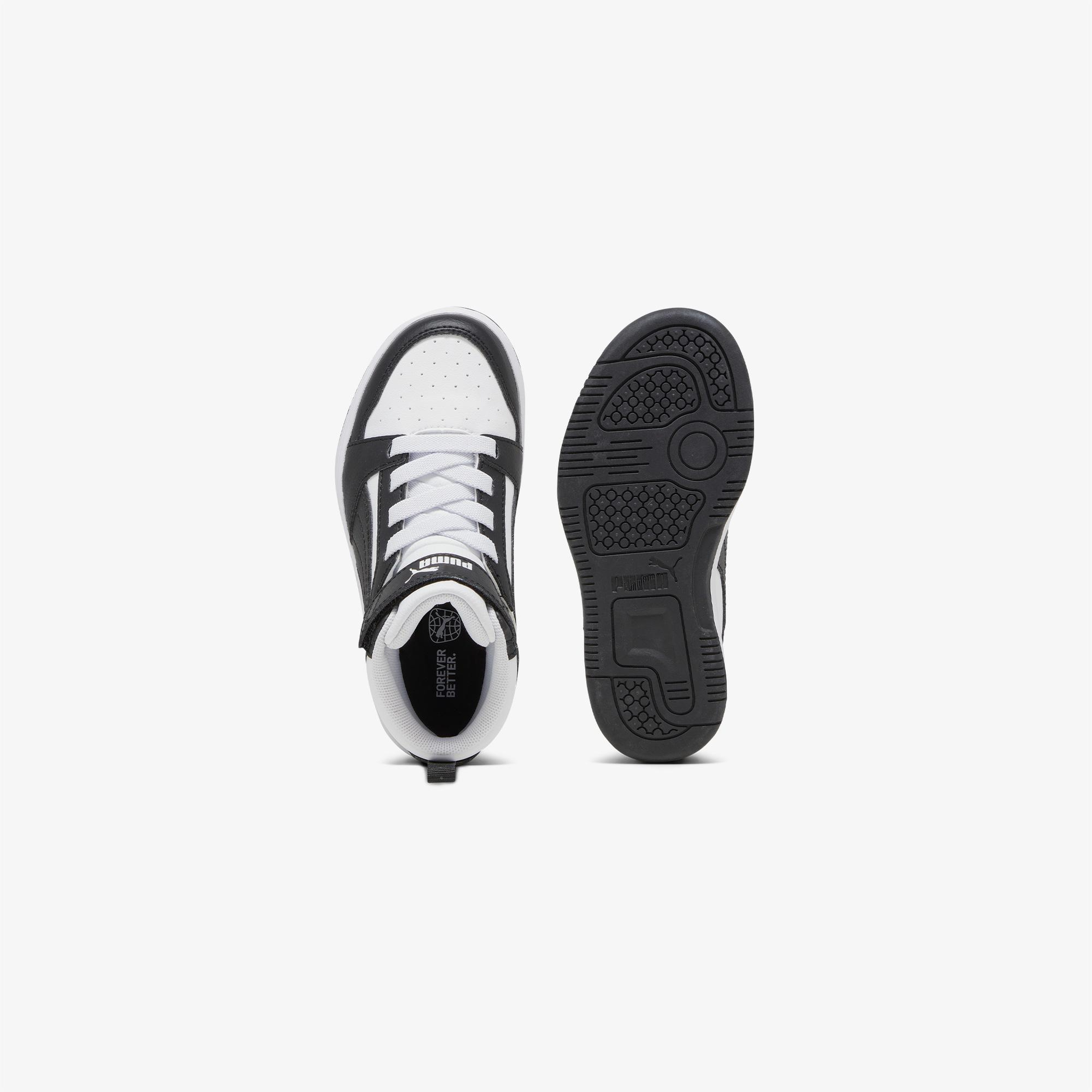 Puma Rebound V6 Mid Çocuk Siyah Spor Ayakkabı