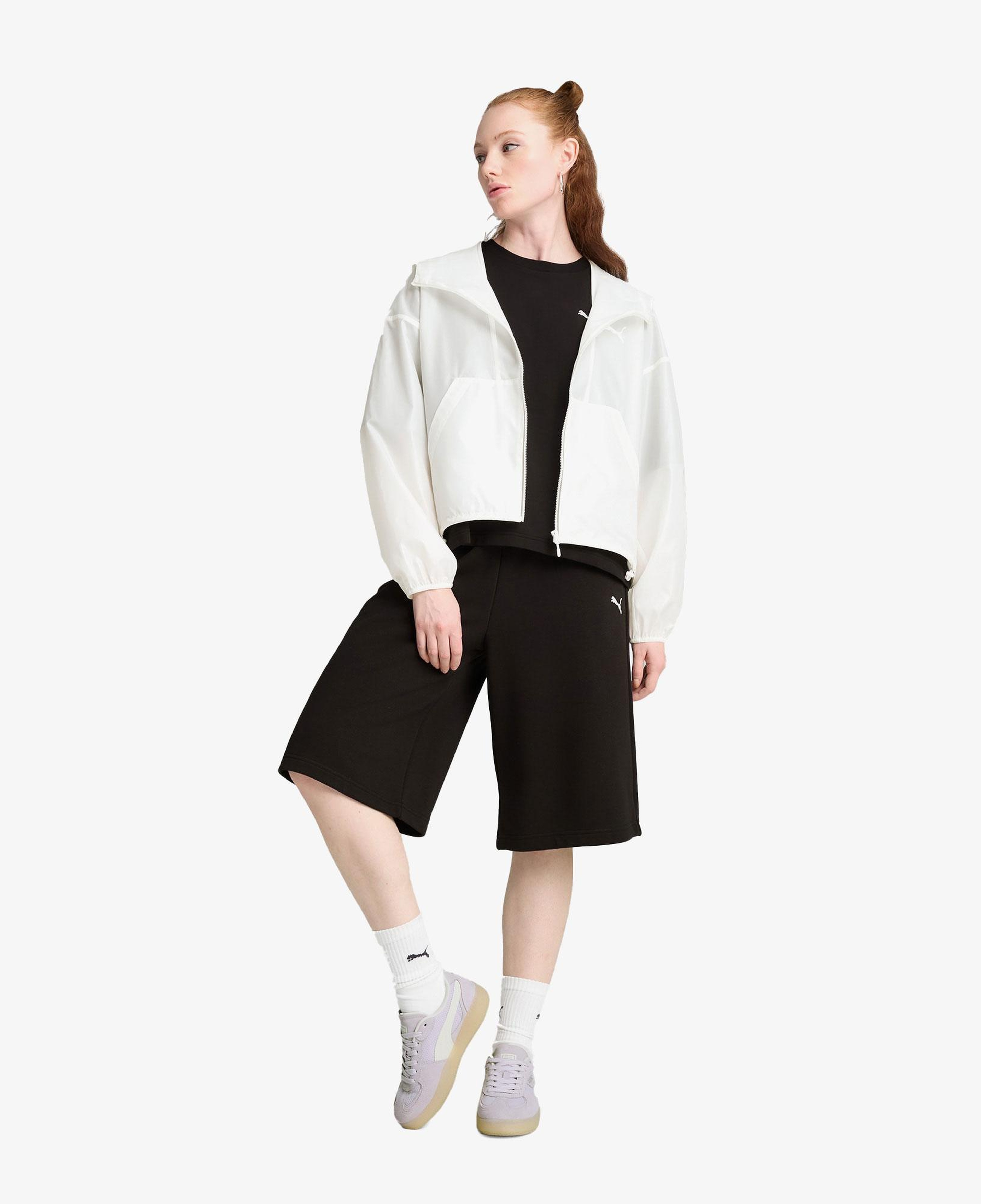 Puma Wardrobe Essentials Oversized Kadın Beyaz Rüzgarlık
