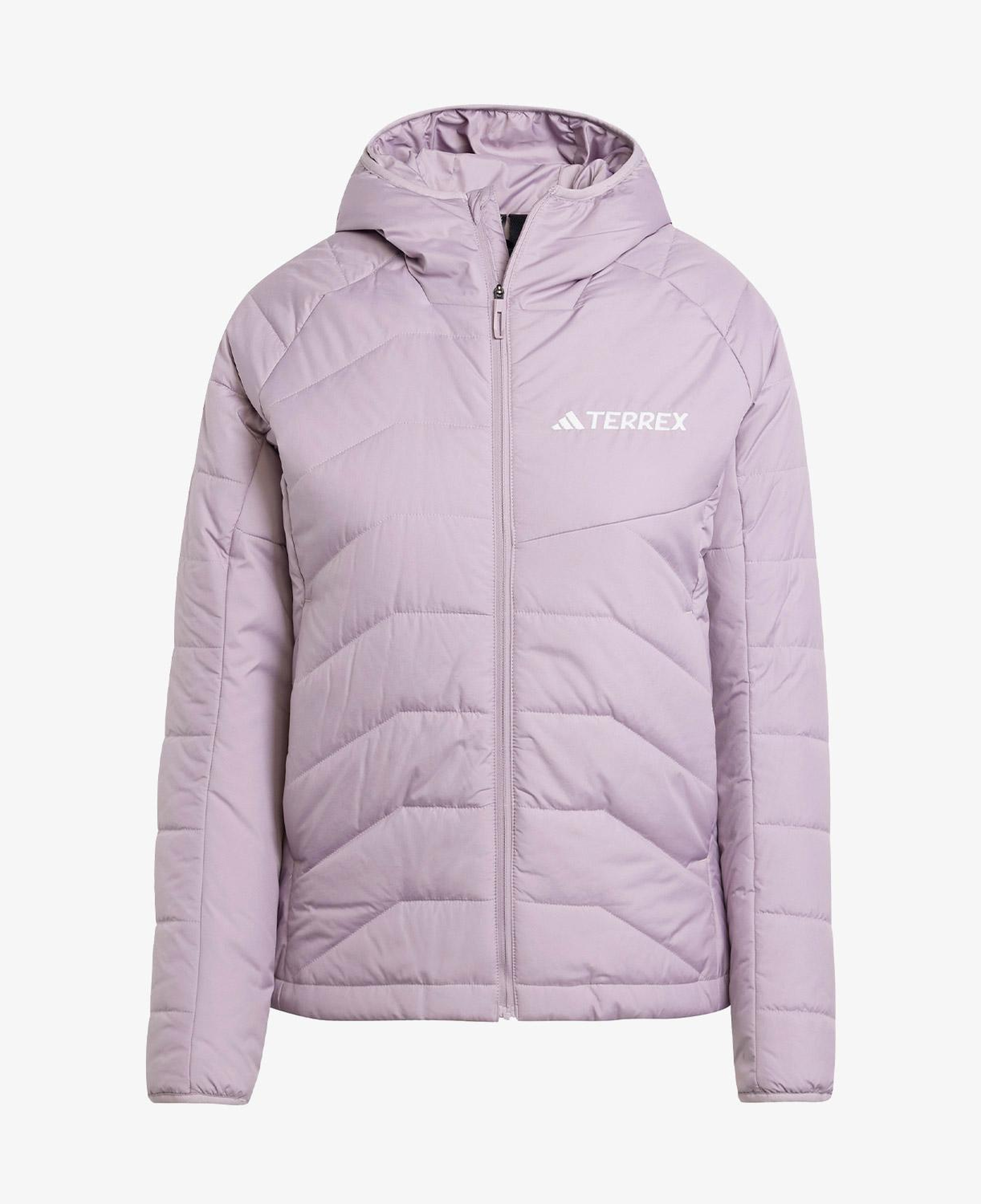 adidas Terrex Multi Synthetic Insulated Kadın Mor Kapüşonlu Mont